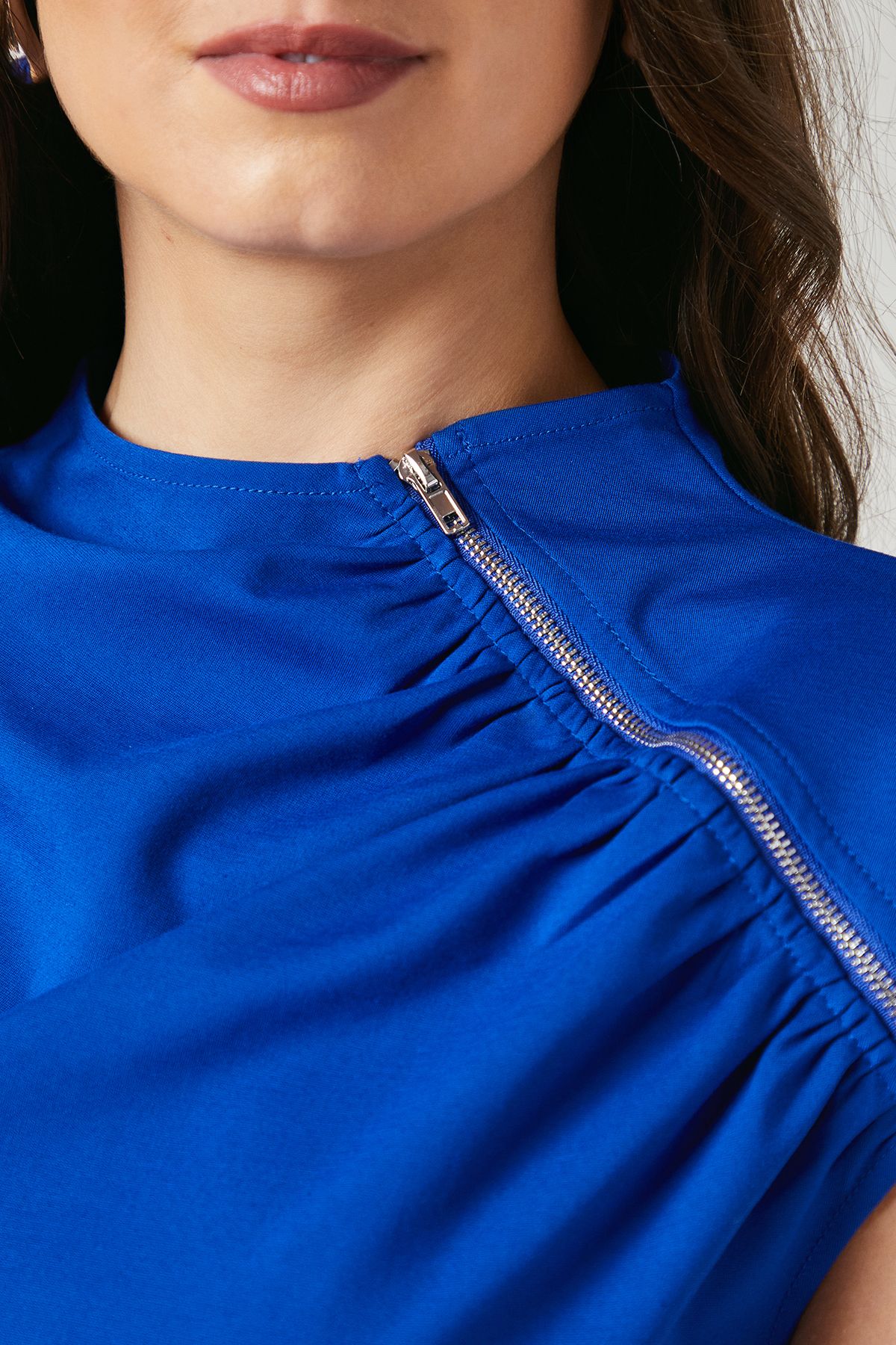 Principles Cobalt Zip Detail Pencil Midi Dress Cobalt image 5