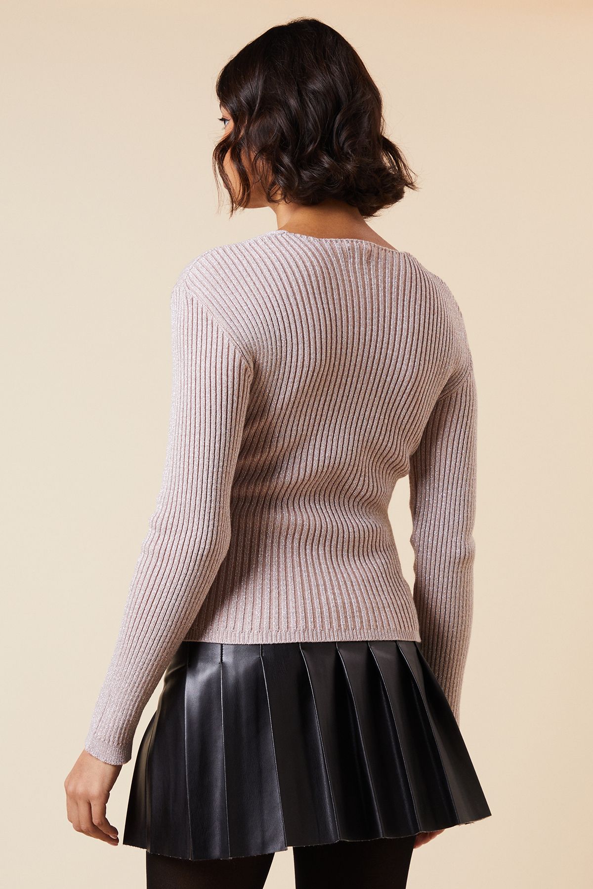 Dorothy Perkins Tall Wrap Knitted Top Rose image 3