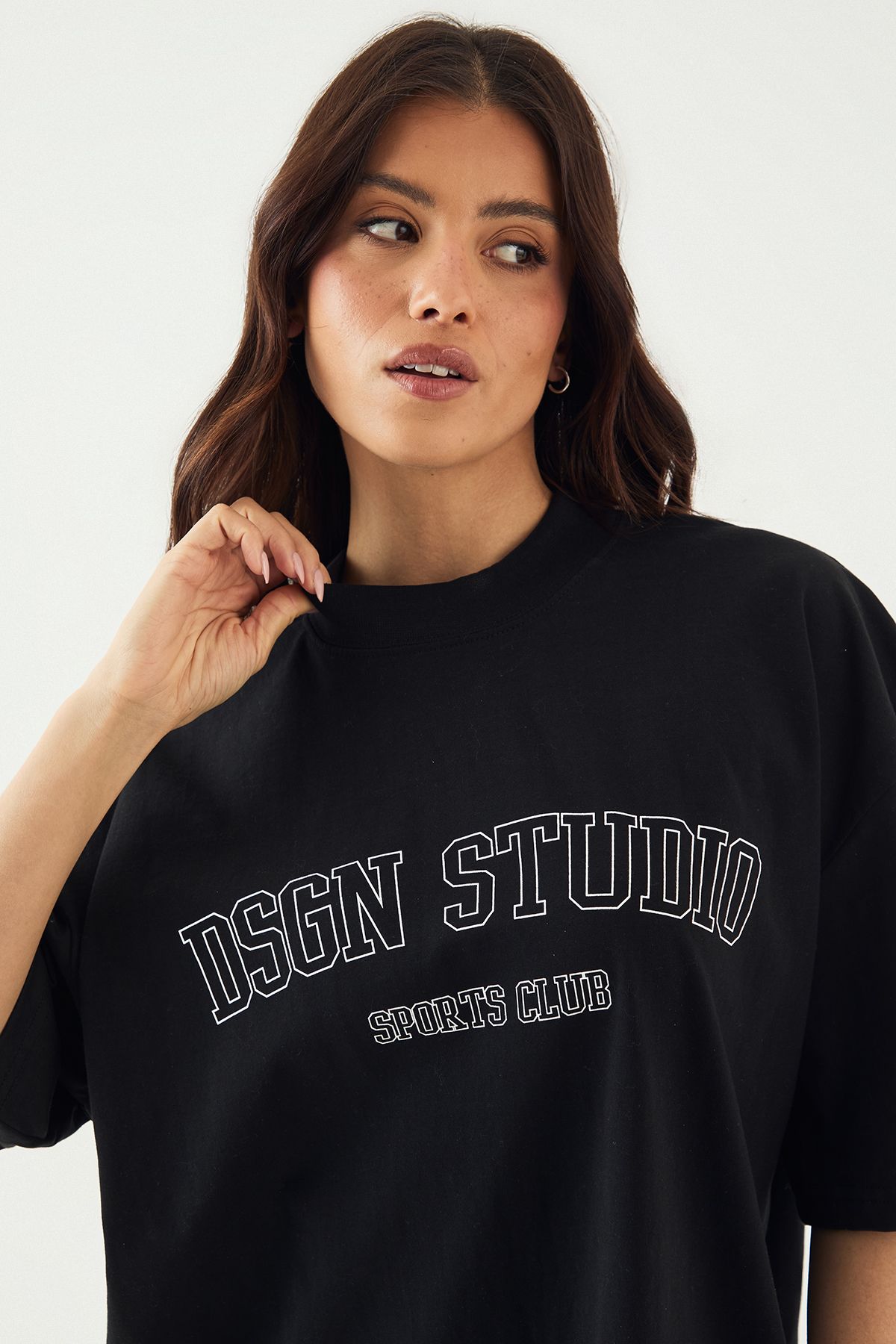 DSGN Studio DSGN Studio Sports Club Heavyweight Oversized T-Shirt Black image 4