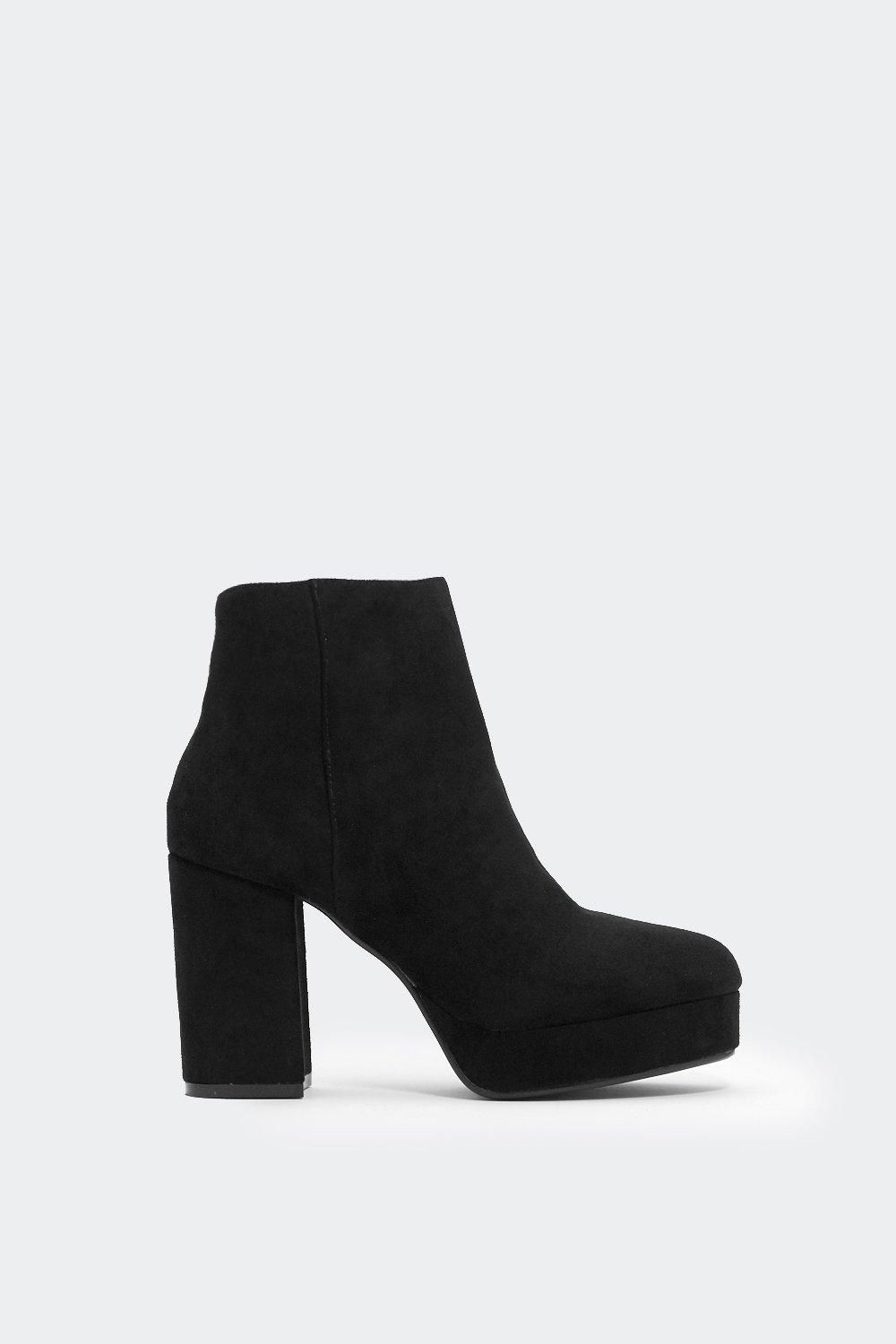 NastyGal Keep You Platform at Night Boot Black image 3