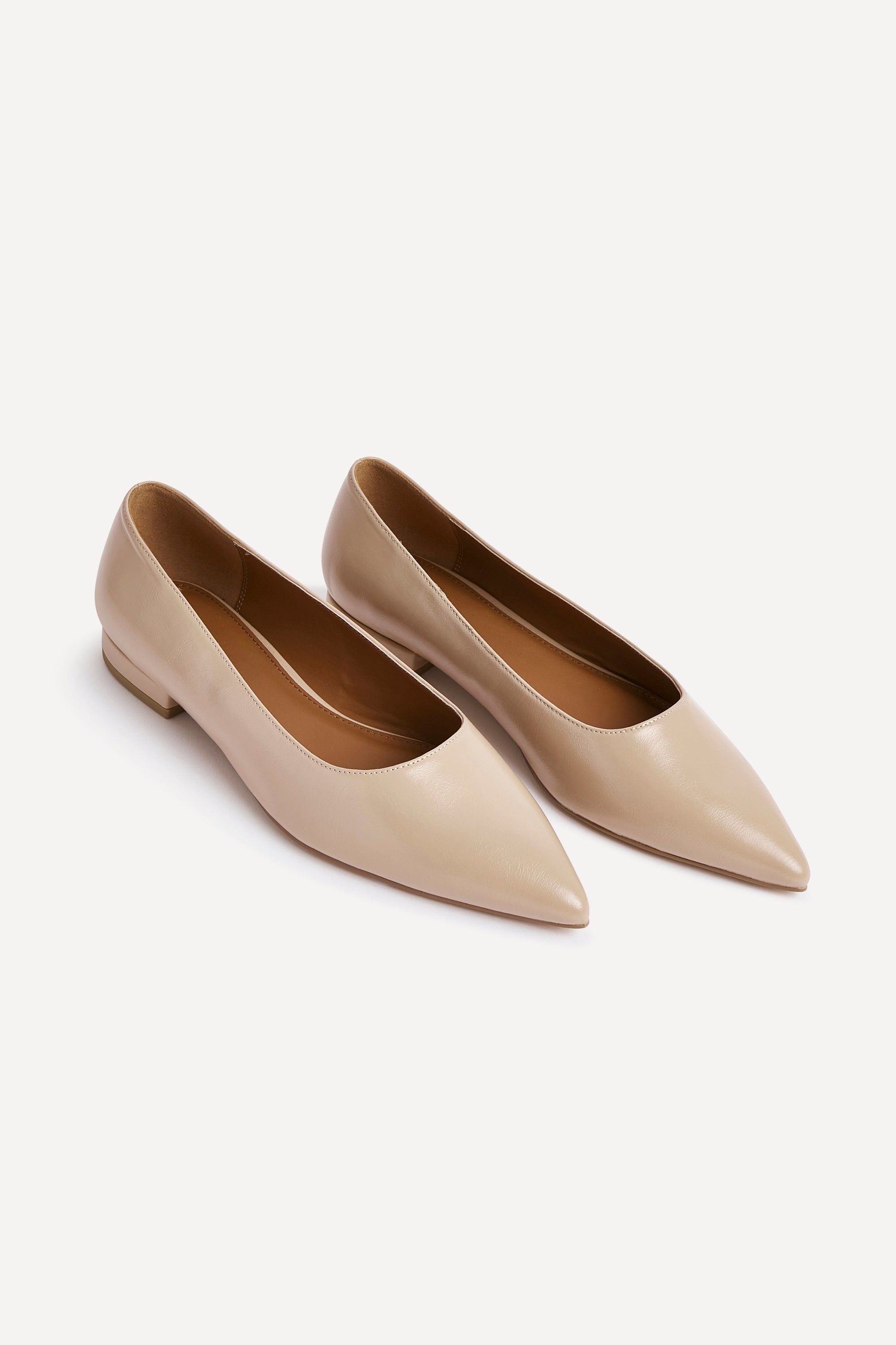 Linzi Compete Wide Fit Nude Faux Leather Pointed Toe Pump image 5
