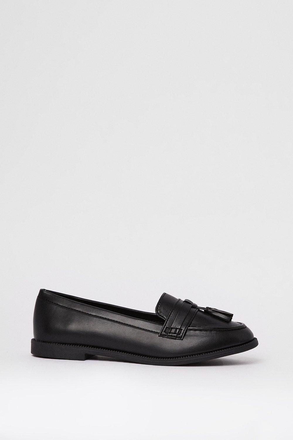 Dorothy Perkins Lennie Tassel Loafers Black image 2