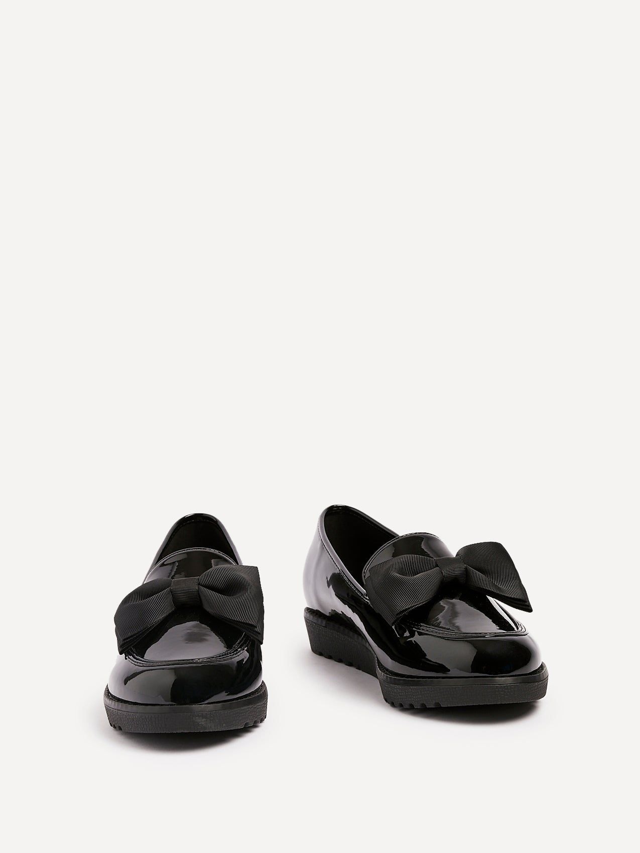 Linzi Violetta Wide Fit Black Patent Loafer image 3