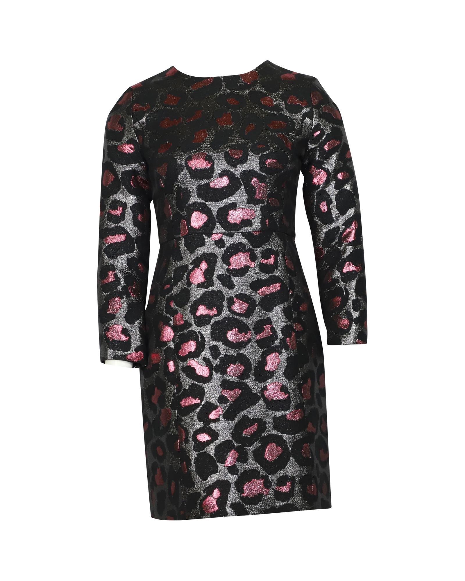 Marc Jacobs Preloved Metallic Leopard Print Mini Dress Wo - Metallic Print Mini image 1