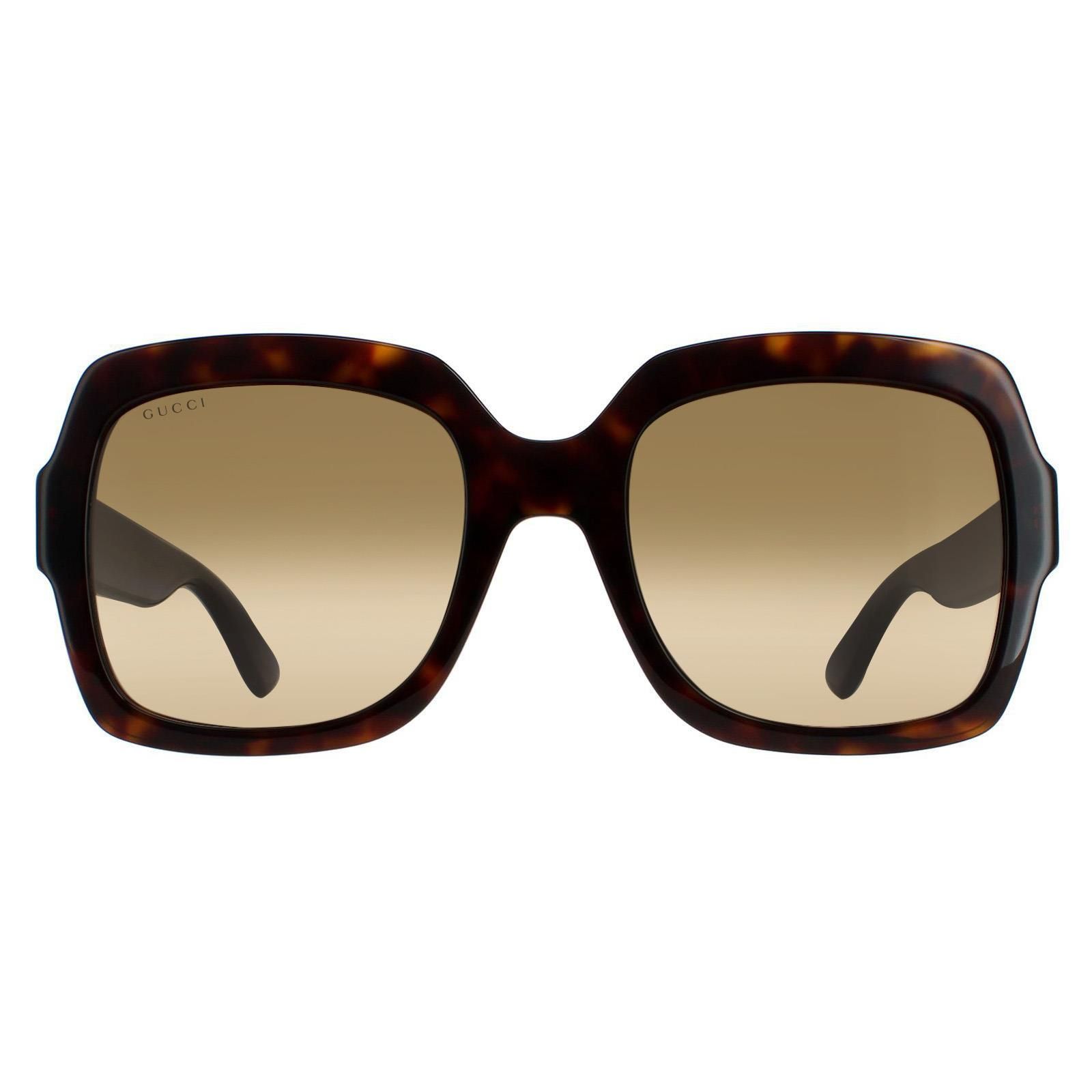 Gucci Square Havana Glitter Blue and Red Brown Gradient GG0036SN image 1
