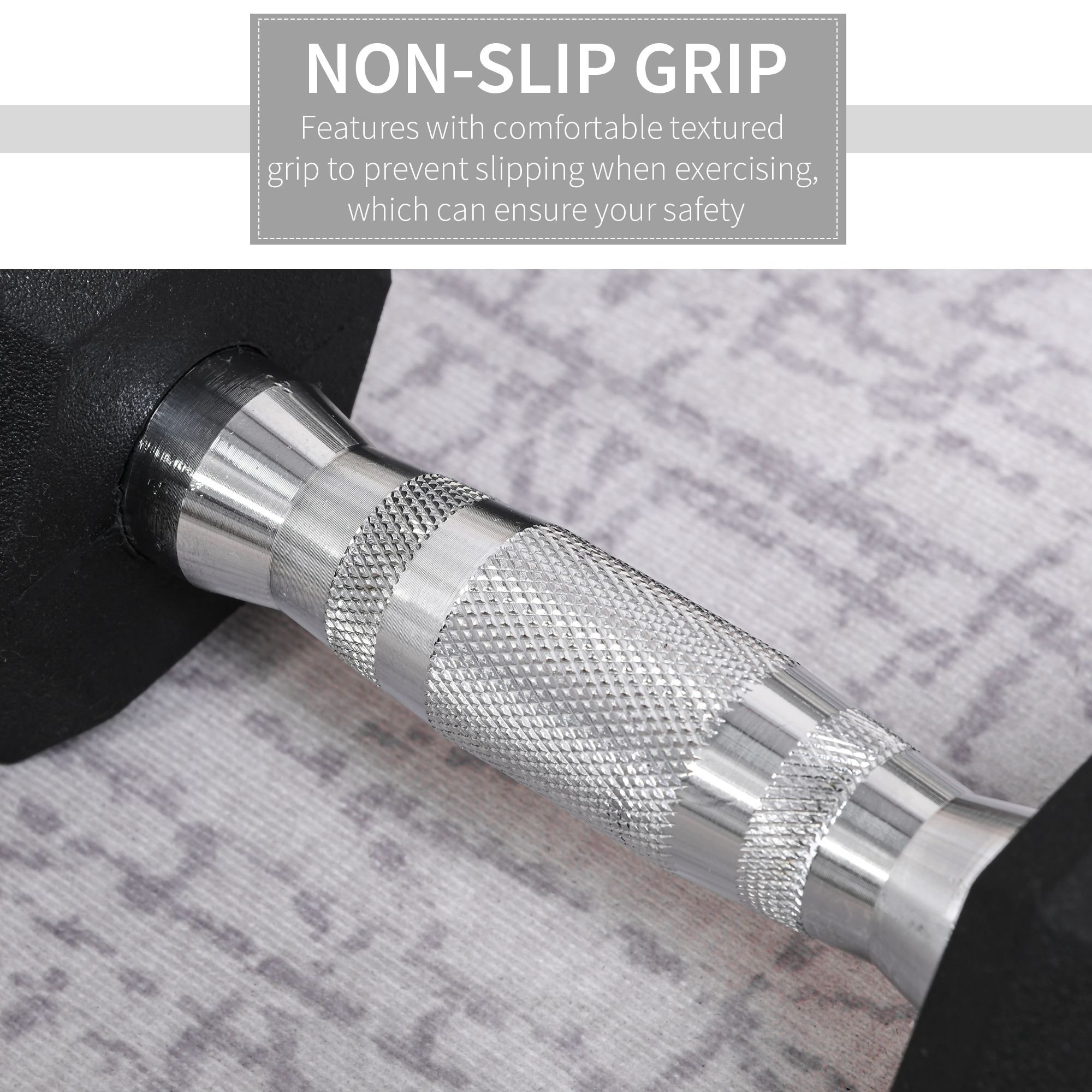 HOMCOM Hexagonal Dumbbells Kit Weight Lifting Exercise for Home Fitness 2x4kg image 4