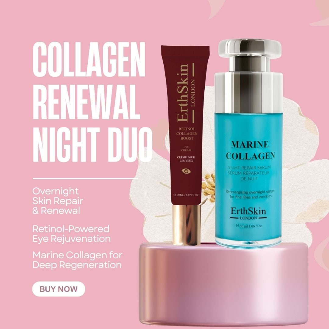 Erth Skin London Collagen Overnight Revival: Marine Collagen Night Serum 30ml + Retinol Eye Cream 20ml image 6