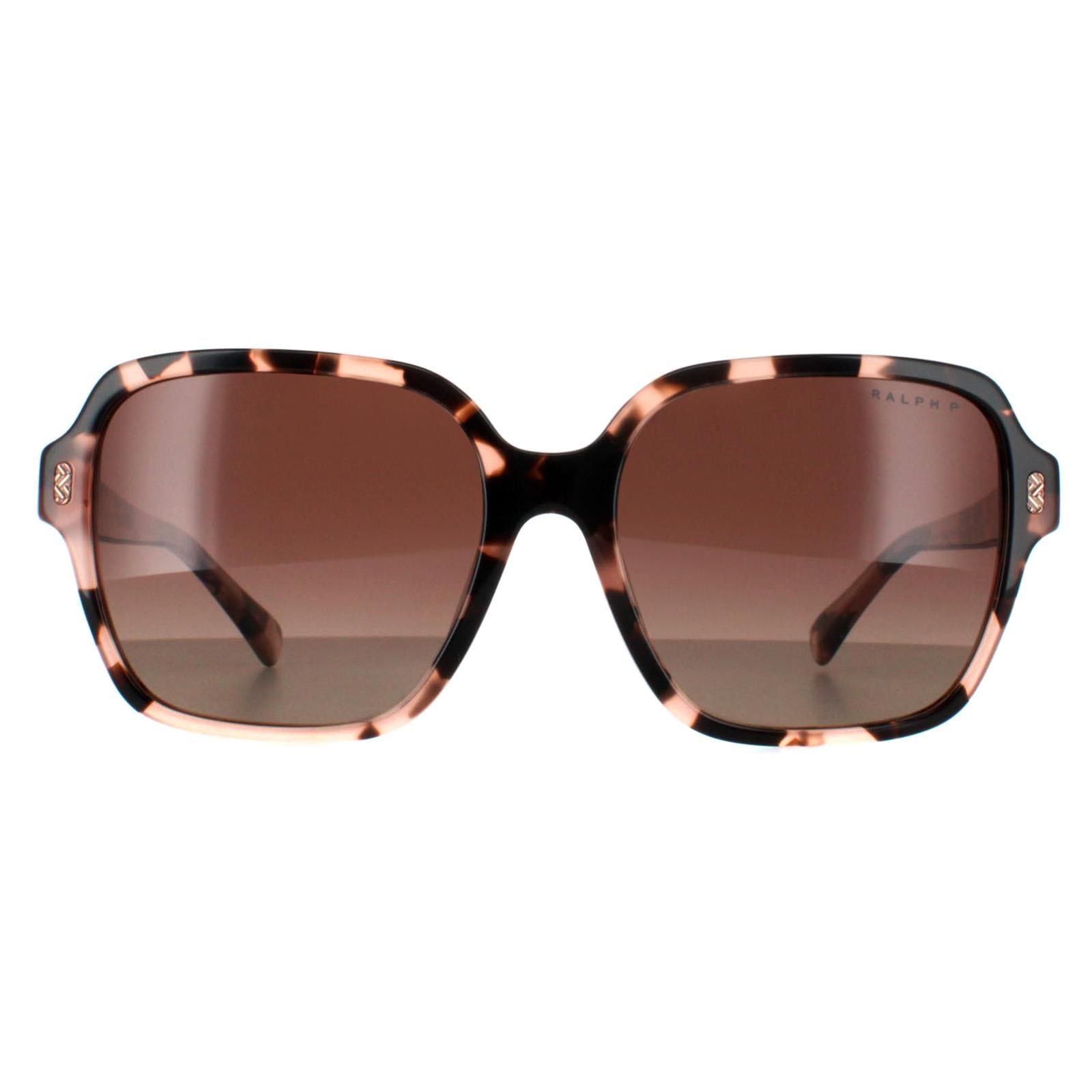 Ralph by Ralph Lauren Square Shiny Pink Havana Brown Gradient Polarized RA5304U image 1