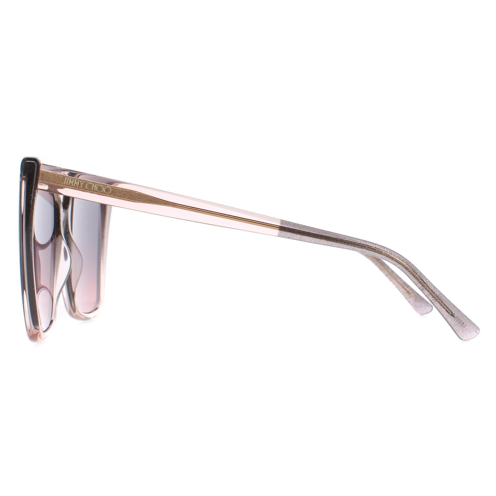 Jimmy Choo Cat Eye Nude Glitter Grey Fuchsia LESSIE/S image 3