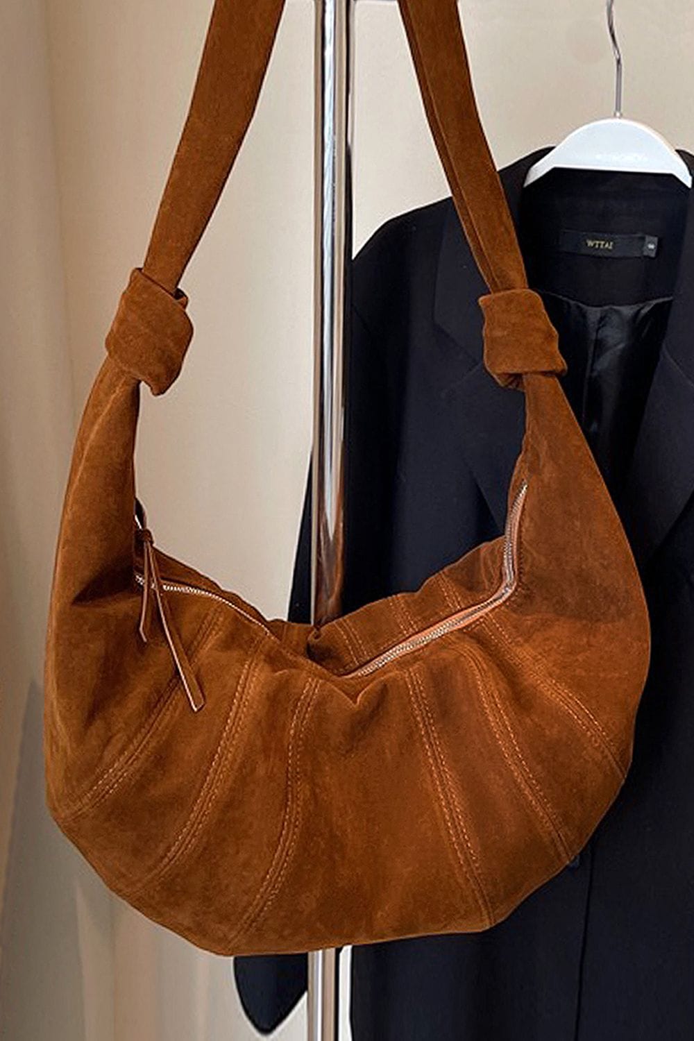 XY London 'Claud' Crescent Baguette Crossbody Shoulder Bag