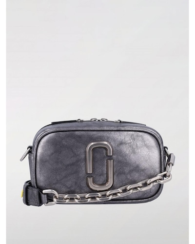 Marc Jacobs Snapshot Metallic Chain Bag Wo - Grey Clutch Bags