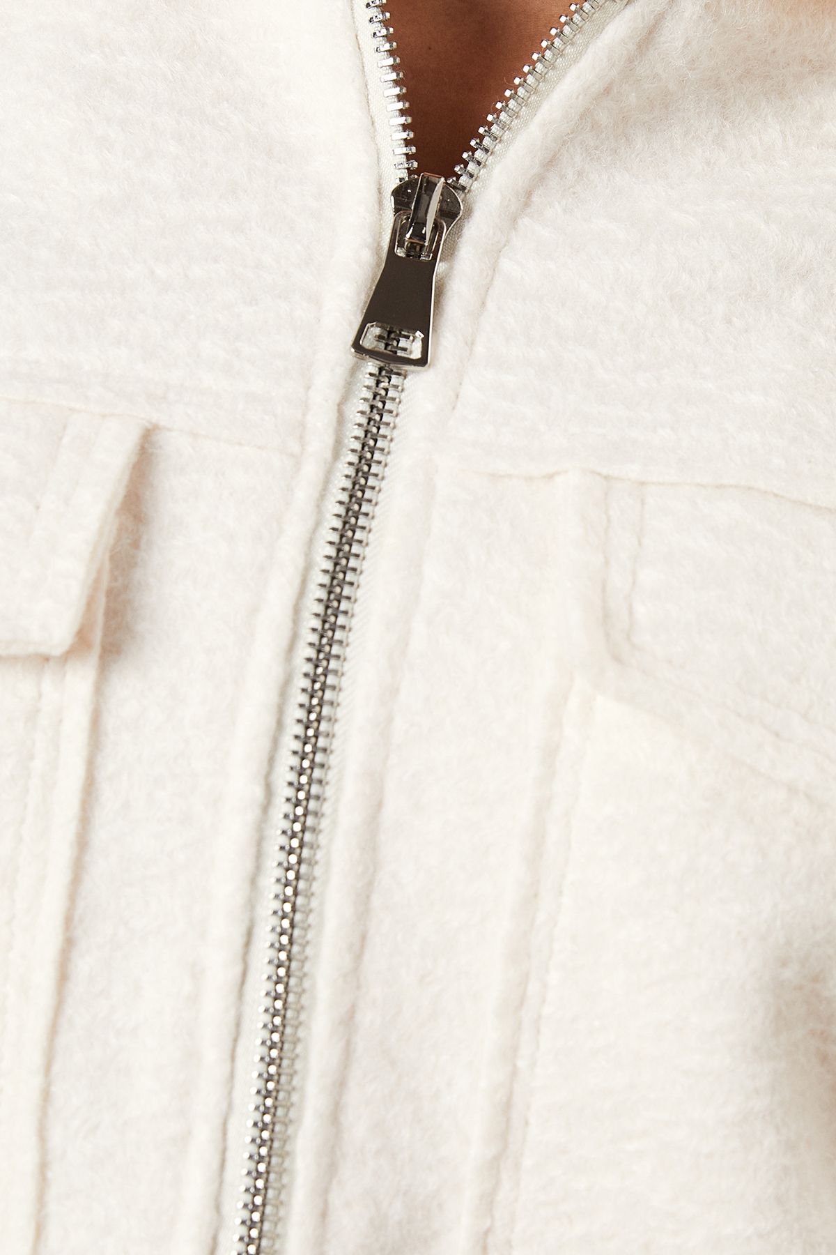 Dorothy Perkins Zip Front Pocket Detail Jacket White image 5