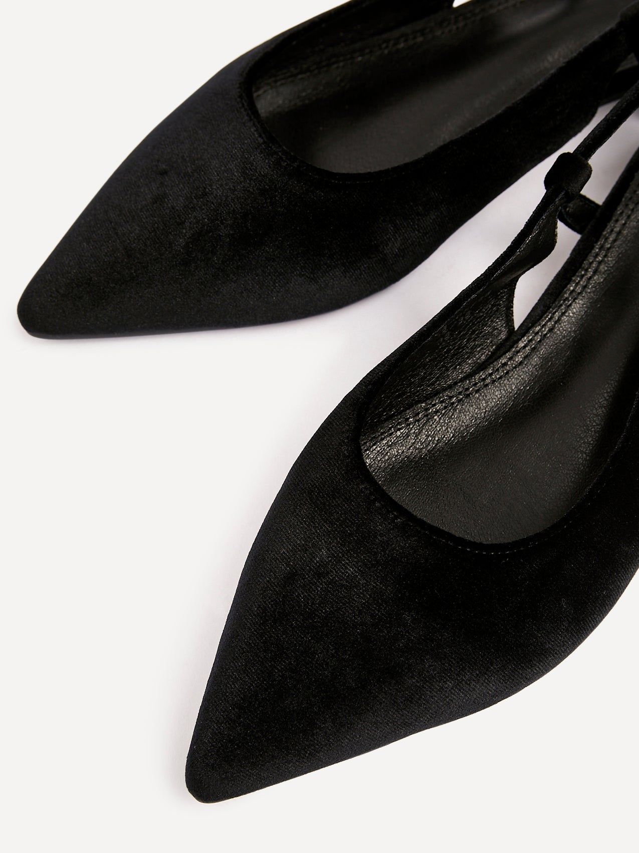 Linzi Clasica Black Velvet Pointed Toe Ballet Flat image 4