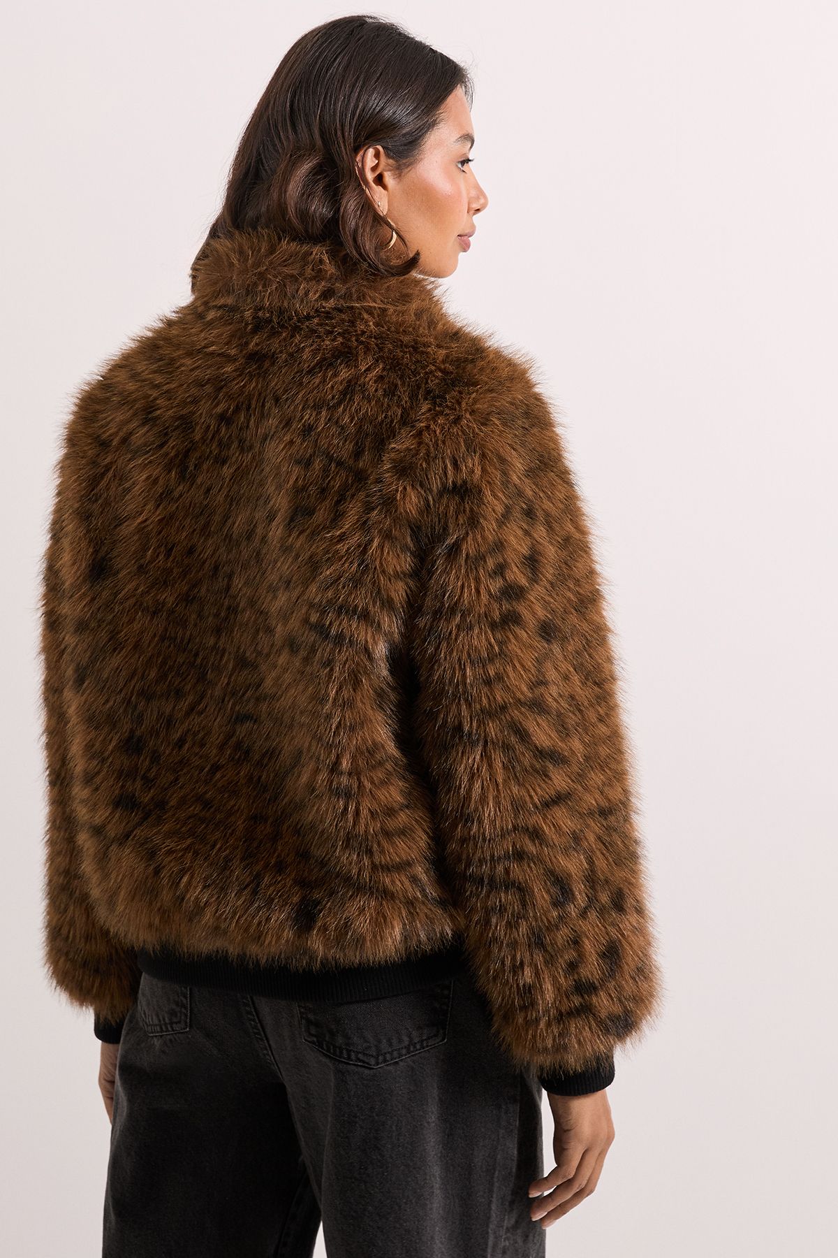 Dorothy Perkins Tiger Faux Fur Bomber Jacket Animal image 3