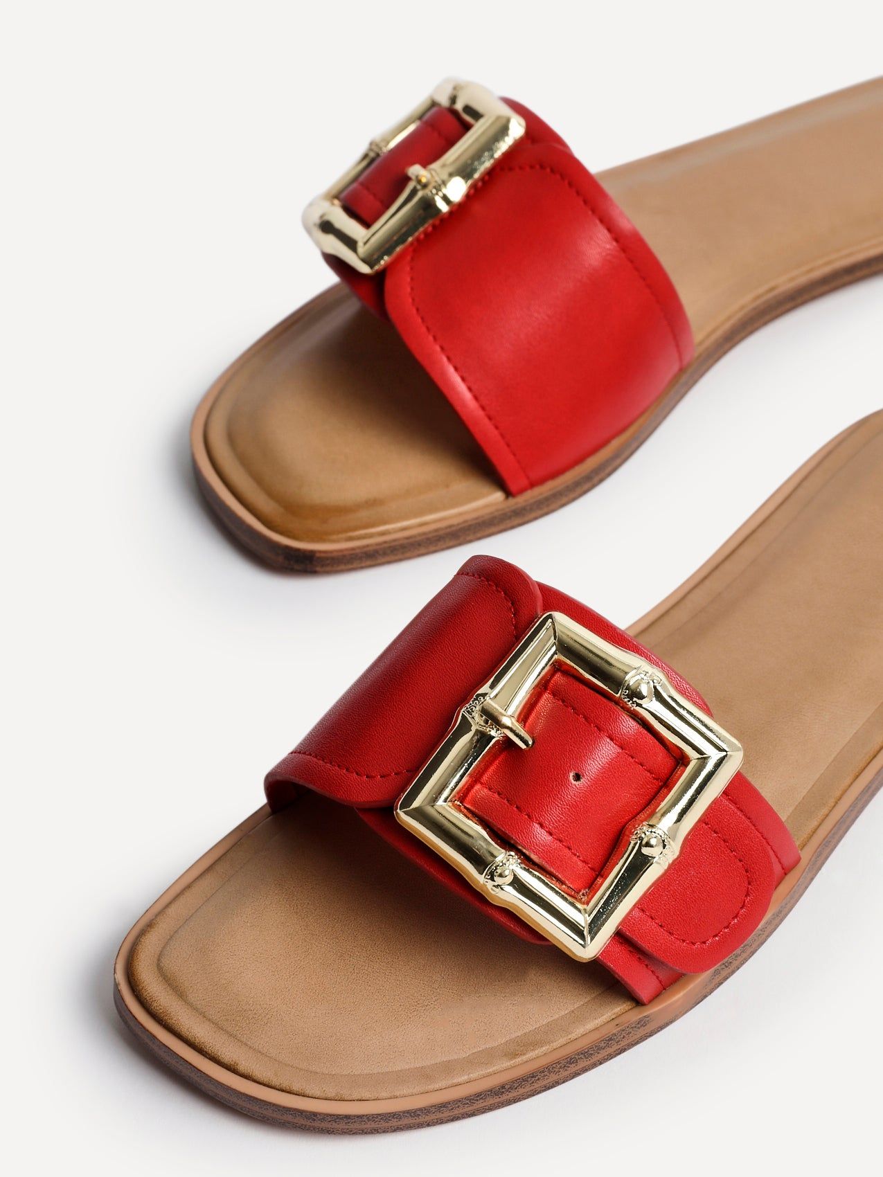 Linzi Tyla Red Flat Slider Sandals image 5