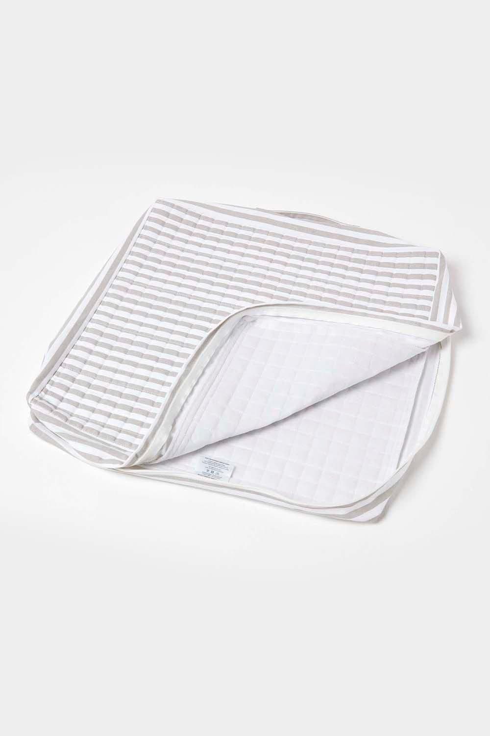 Homescapes Quilted Cotton Armchair Booster Cushion Cover image 1