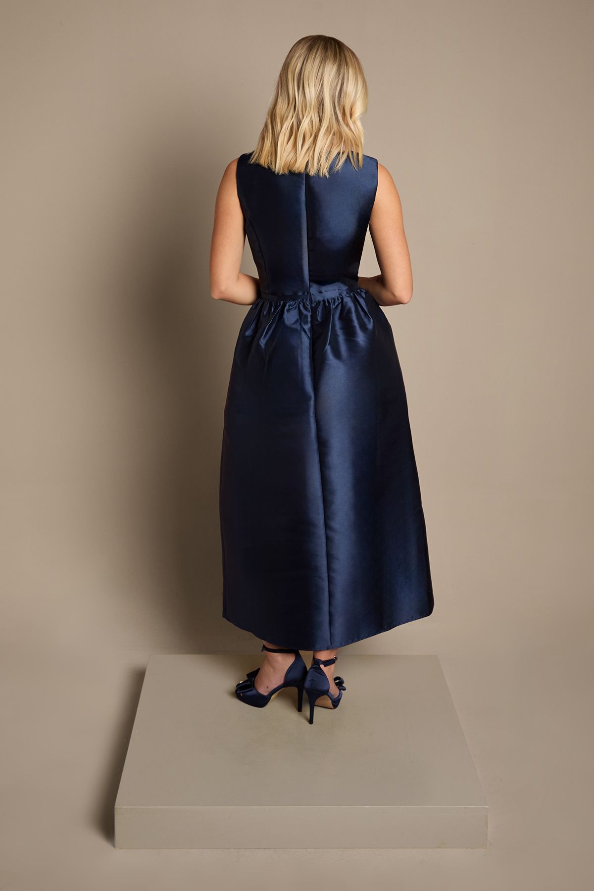 Coast Teen Coast Twill Bow Maxi Bridesmaid Dress Navy image 3