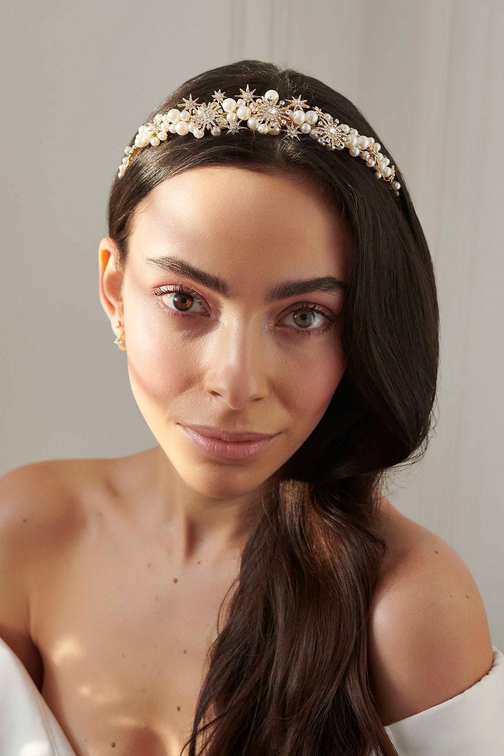 Jon Richard Gold Star And Pearl Tiara - Gift Pouch image 3