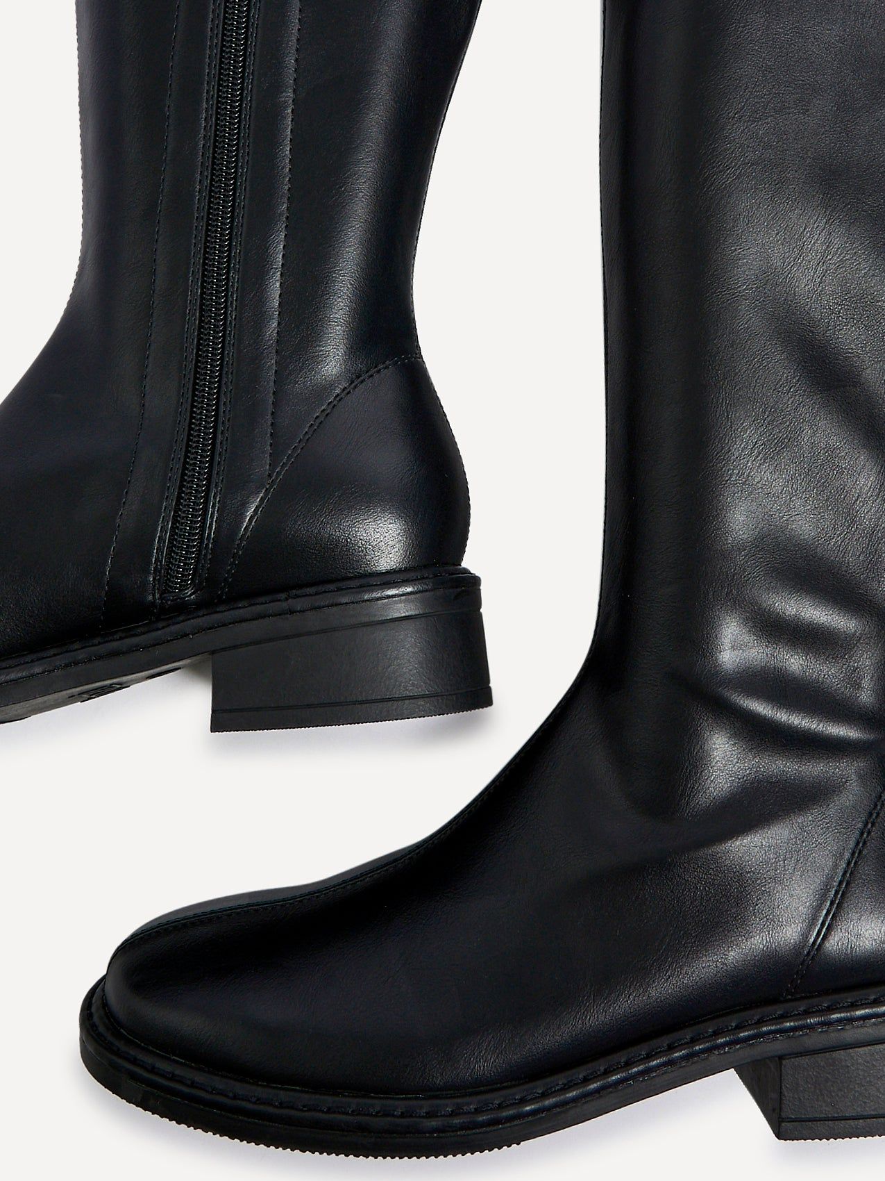 Linzi Nadine Black Faux Leather Knee High Boot image 5