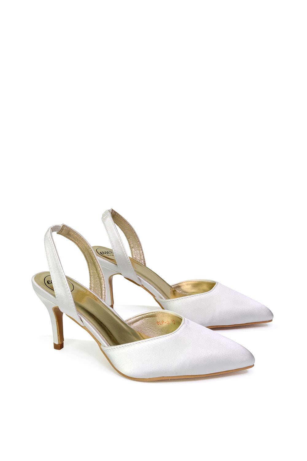 XY London 'Imogen' Pointed Toe Sling Back Stiletto Mid Heel Court Shoes image 3