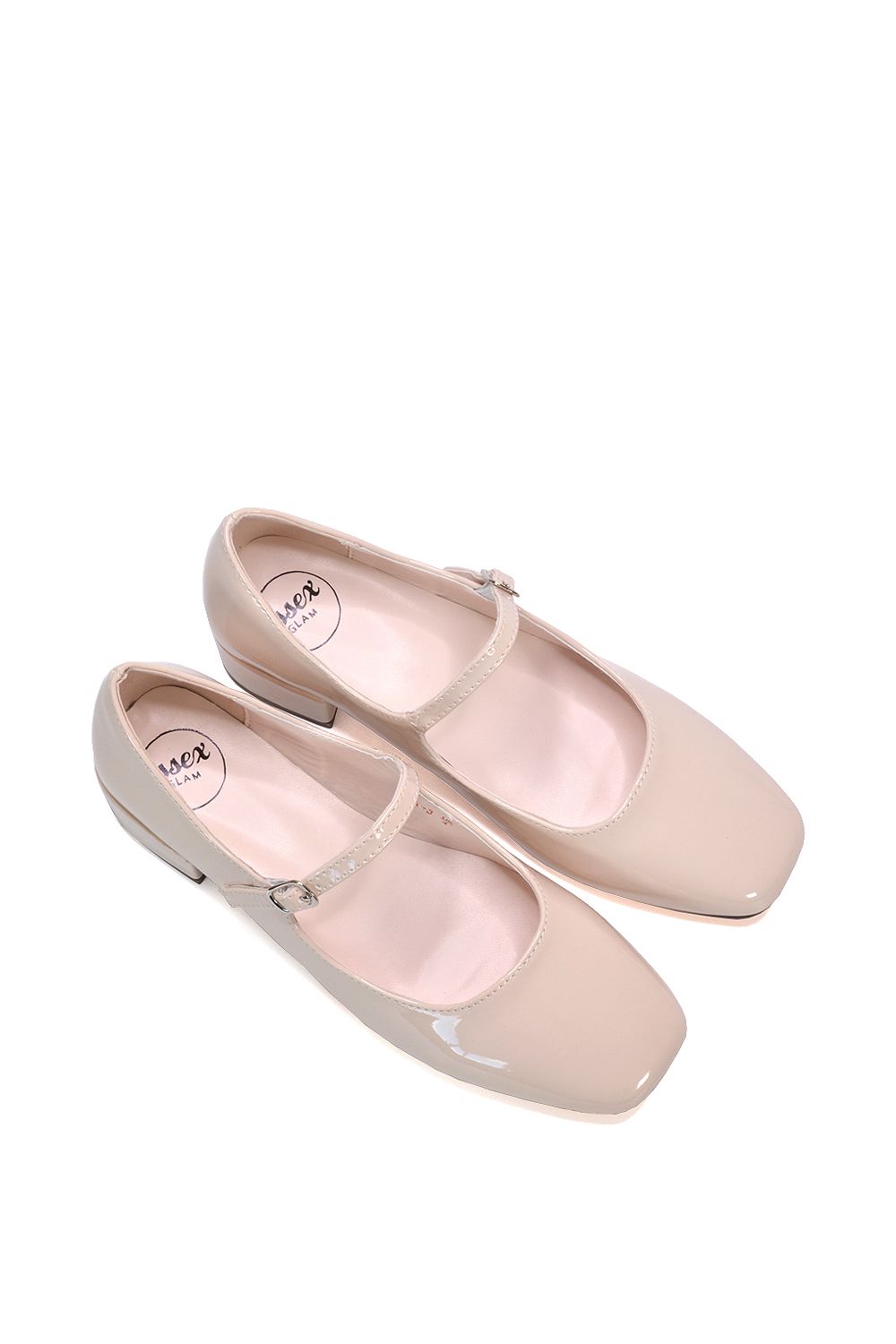 XY London 'Jenna' Mary Jane Square Toe Low Heel Buckle Strap Court Shoes image 6