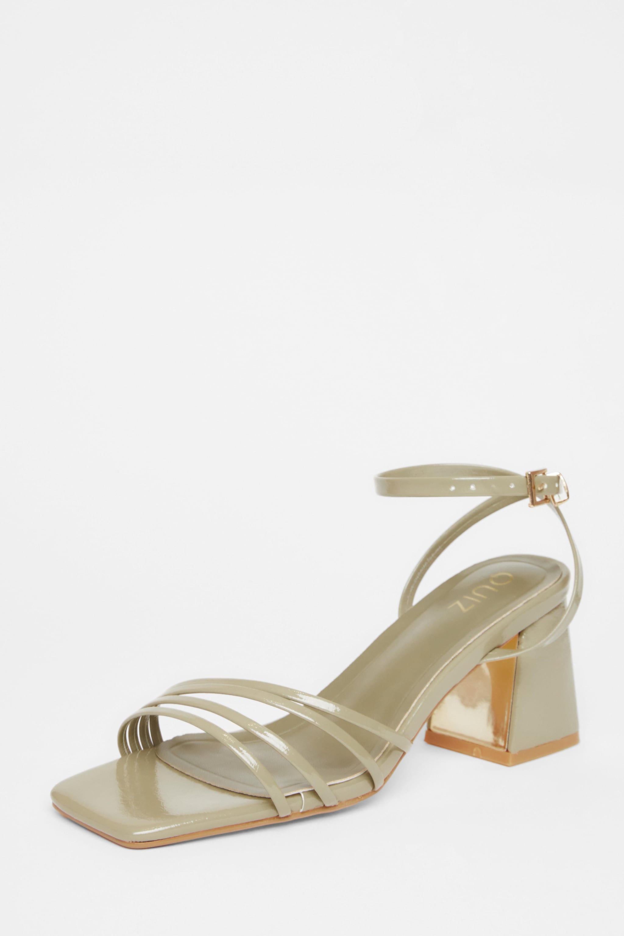 Quiz Khaki Strappy Heels image 1