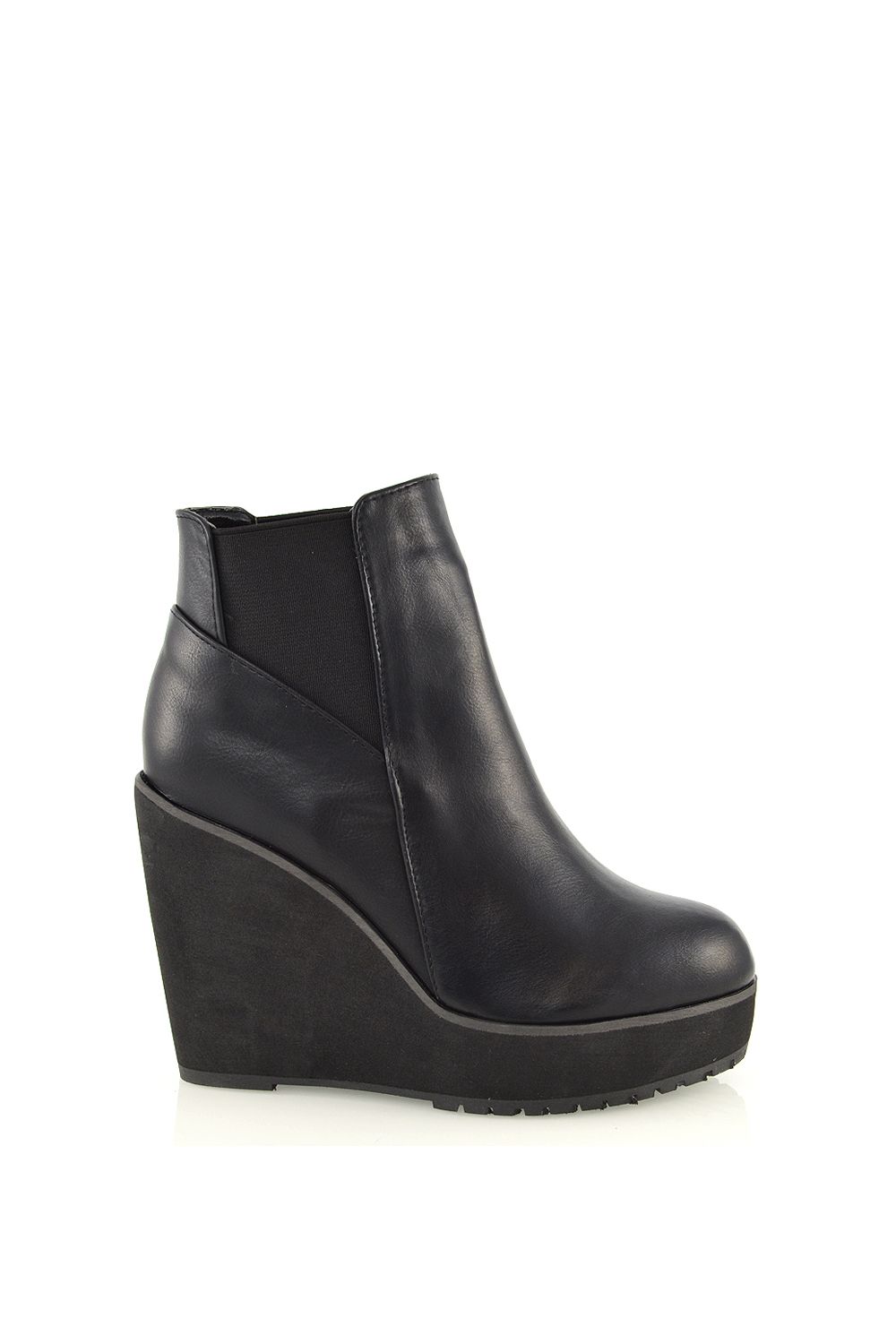 XY London 'Roweena' High Wedge Heel Platform Ankle Boots image 1