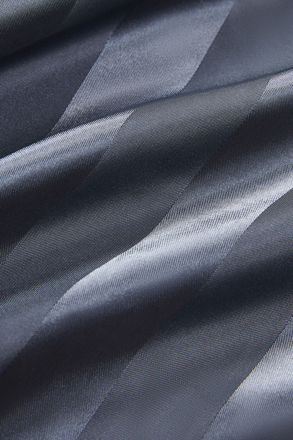 Living and Home Grey Striped Satin Accent Single Duvet Cover Set – 135x200cm Duvet & 50x75cm Pillowcase image 3