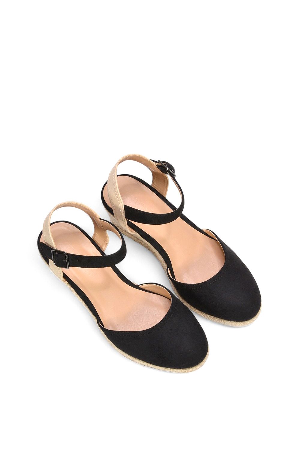 XY London 'Joey' Closed Toe Ankle Strap Espadrille Wedge Platform Shoes image 6