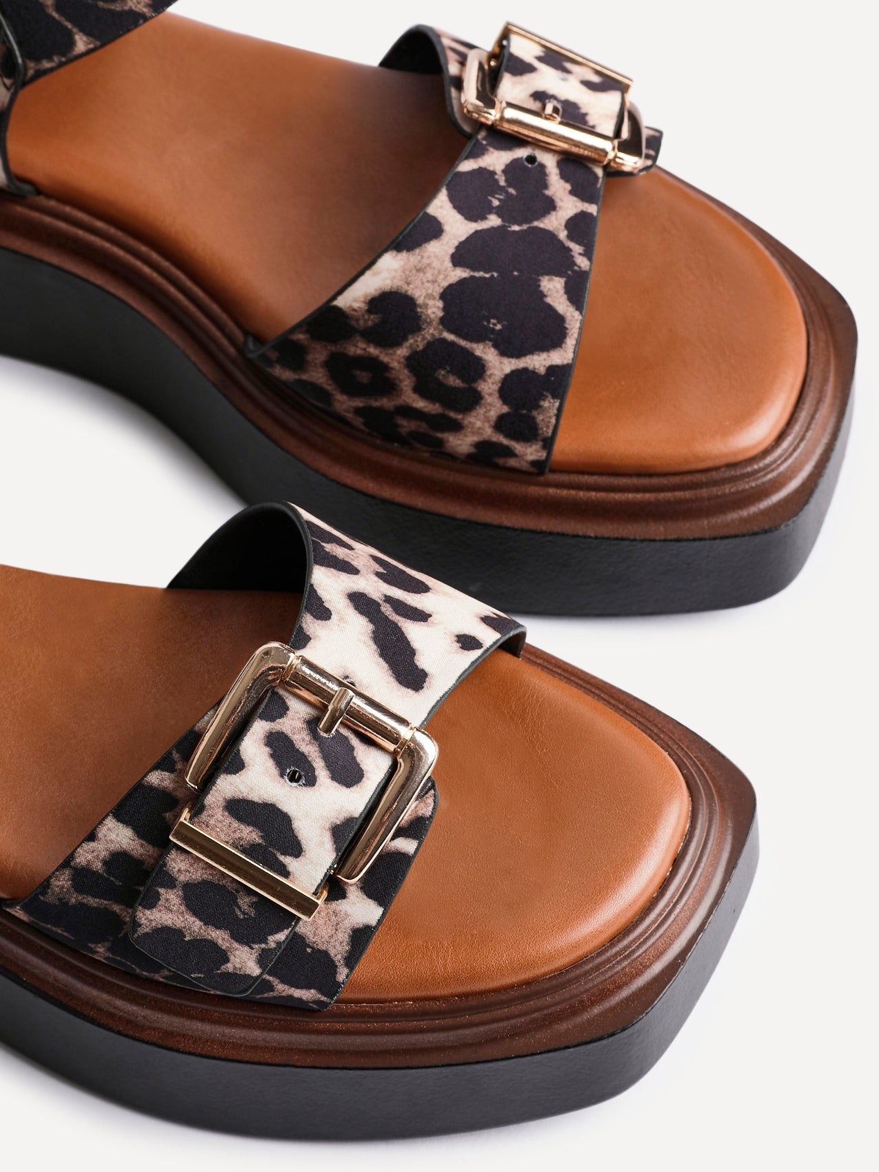 Linzi Archive Leopard Flatform Sandals image 4