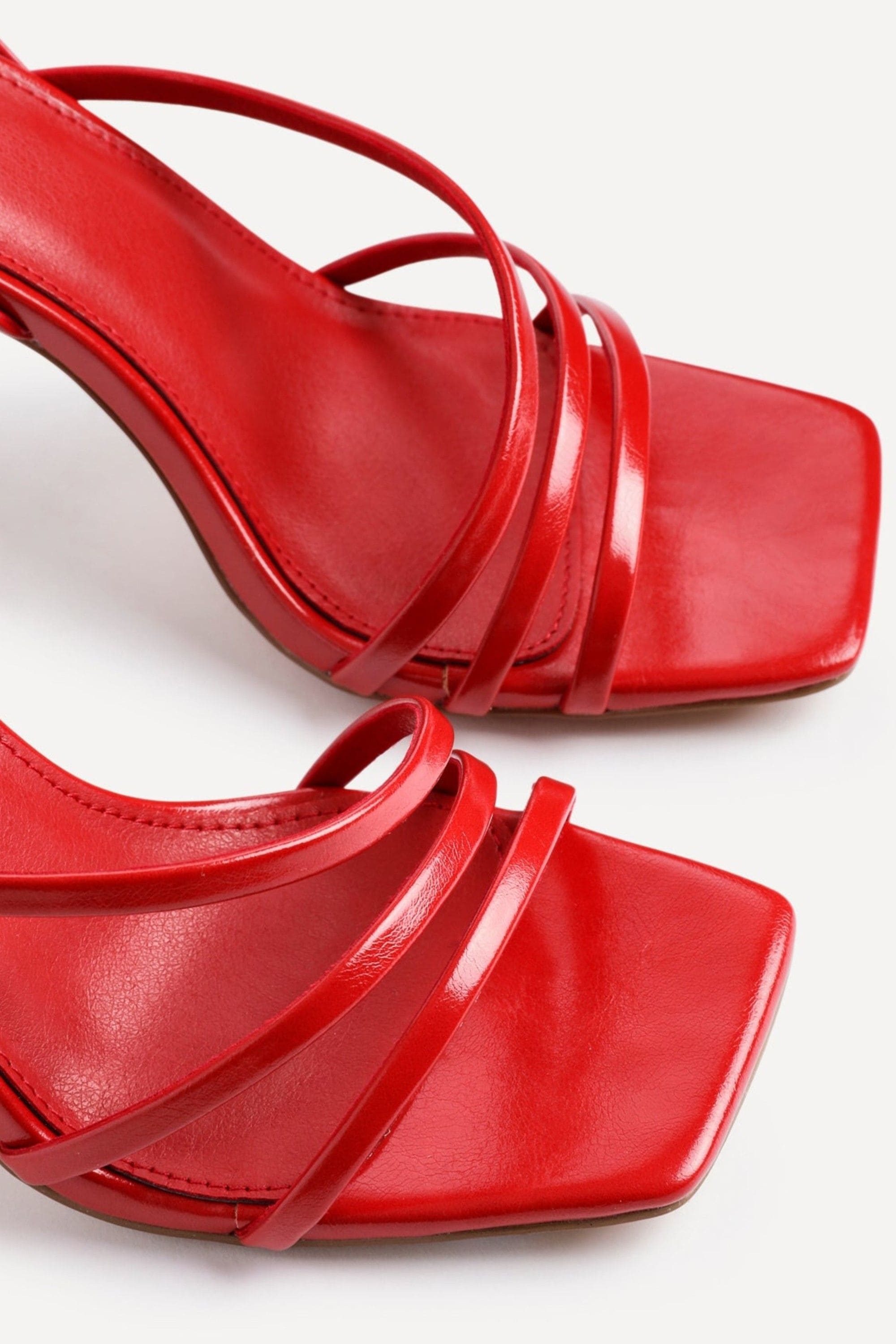 Linzi Scarlett Red Faux Leather Strappy Heel Sandal image 5
