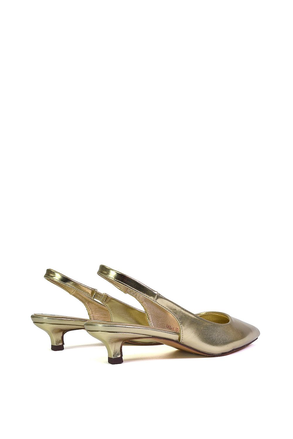 XY London 'Avalone' Pointed Toe Sling Back Kitten Heel Sandals image 5