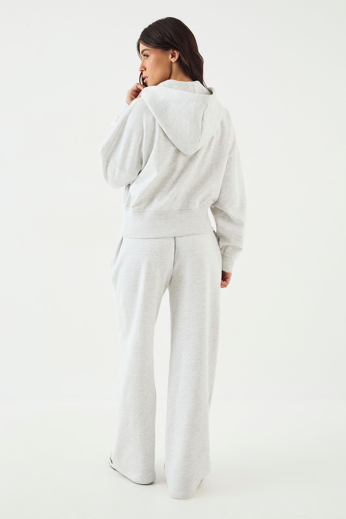 DSGN Studio DSGN Studio Script Embroidered Hooded Tracksuit Ash Grey image 2