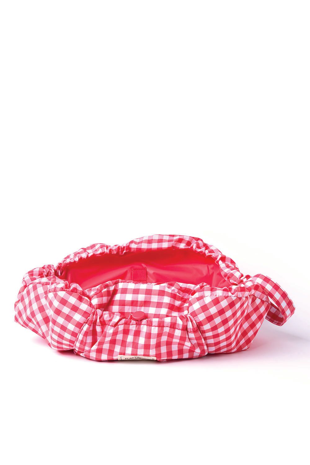 The Flat Lay Co Parachute Drawstring Flat Lay Makeup Bag - Red Gingham Multi image 4