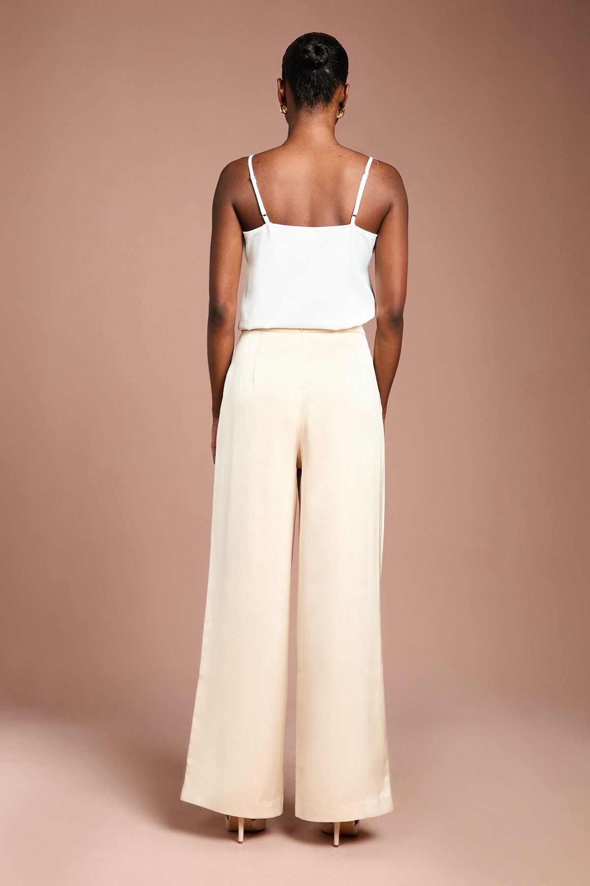 Coast Satin Flare Trouser Champagne image 3
