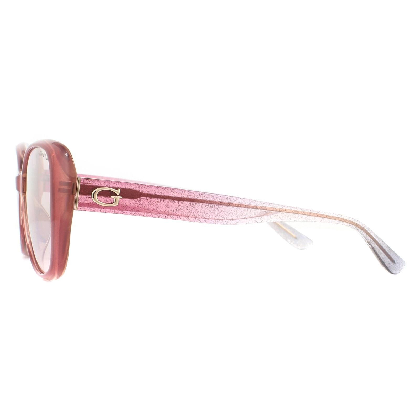 Guess Square Pink Pink Brown Gradient Sunglasses image 3