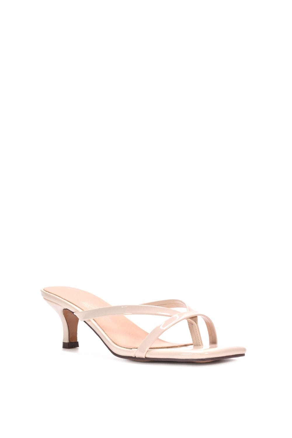 XY London 'Tiana' Slip On Mid Kitten Heel Mules Square Toe Sandals image 2