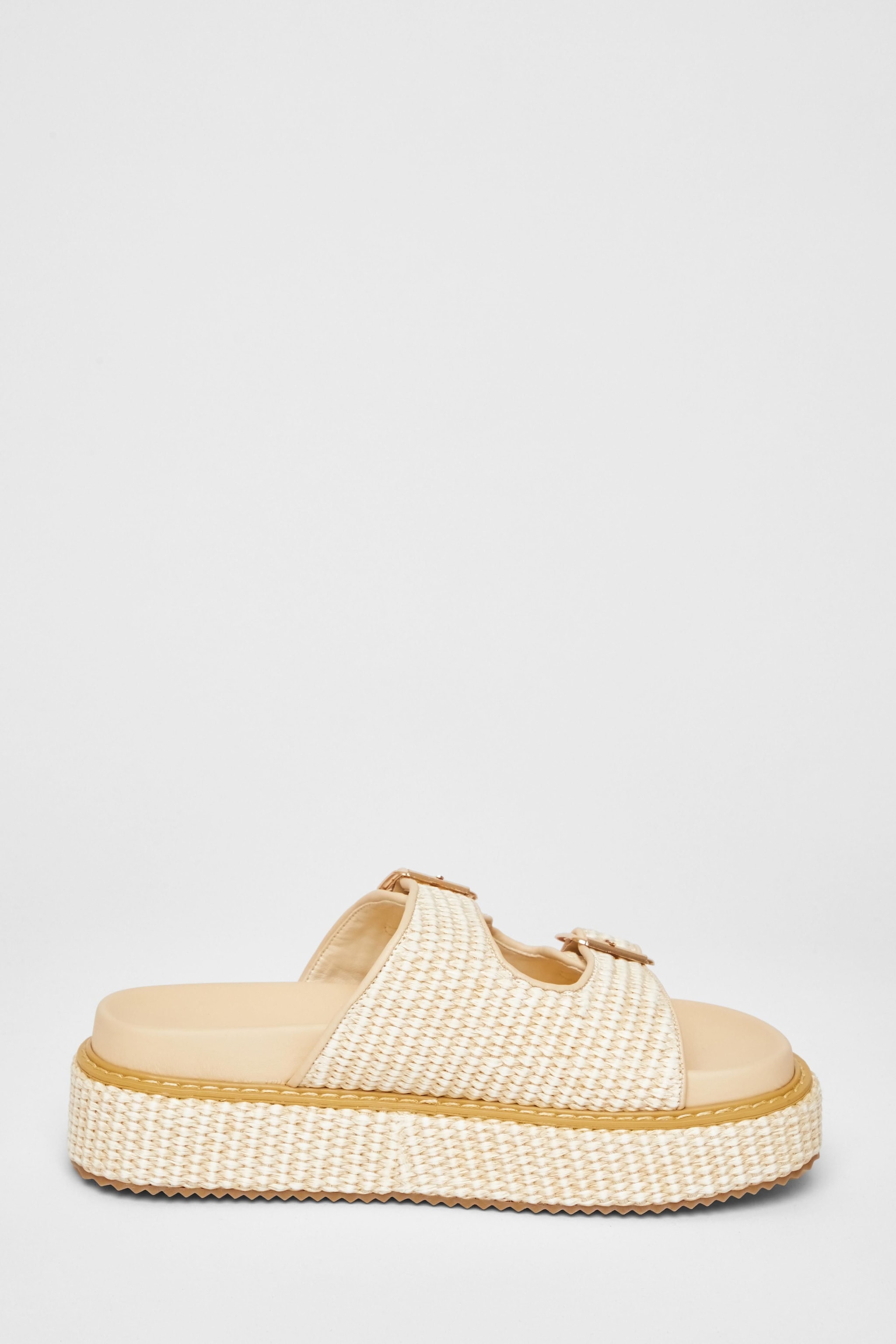Quiz Nude Double Buckle Flatform image 5