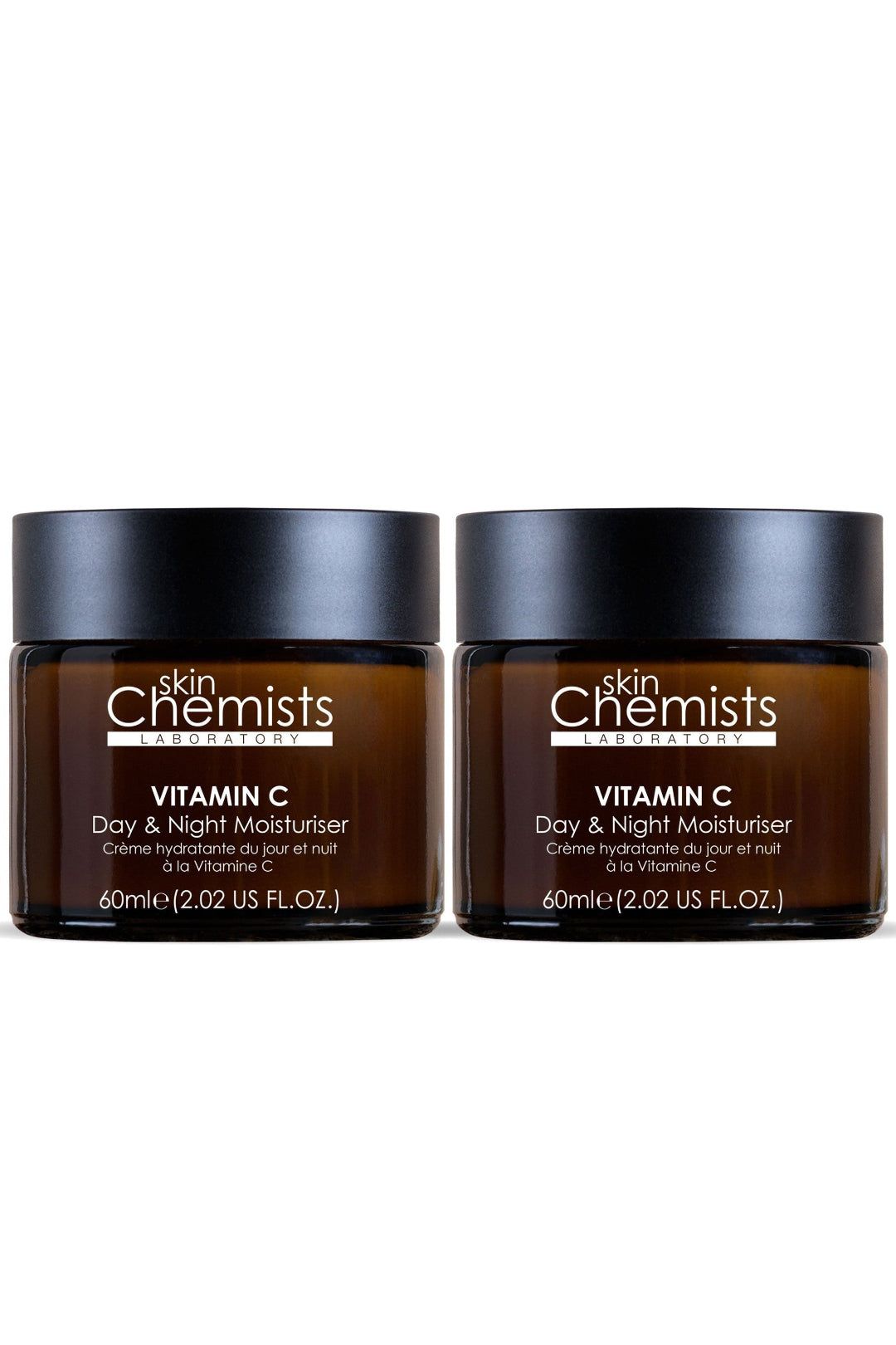skinChemists professional Vitamin C Day & Night Moisturiser 60ml x 2 Duo Set image 1
