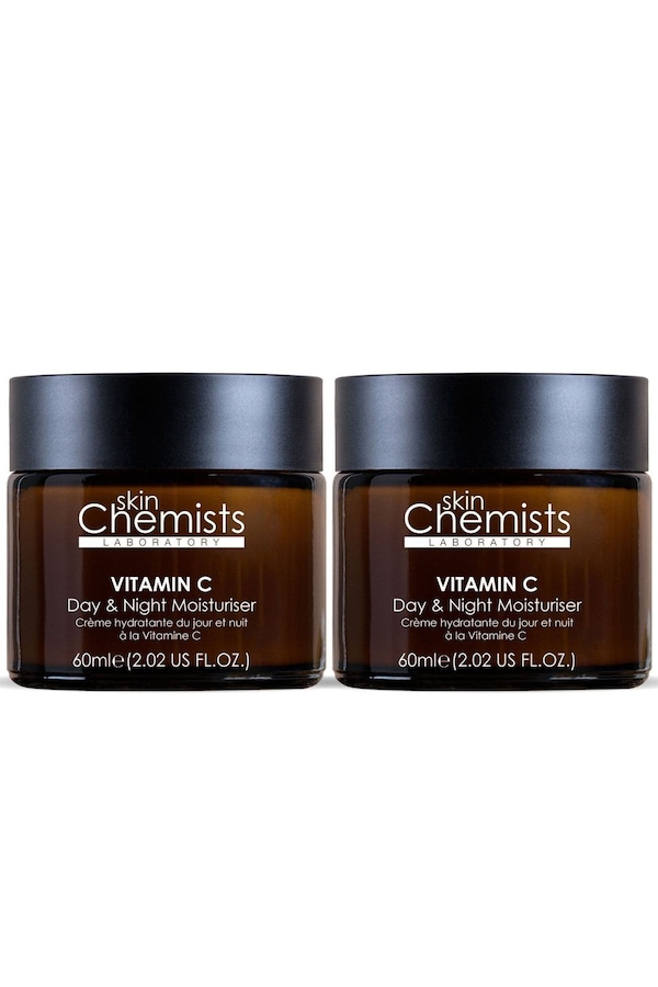 skinChemists professional Vitamin C Day & Night Moisturiser 60ml x 2 Duo Set