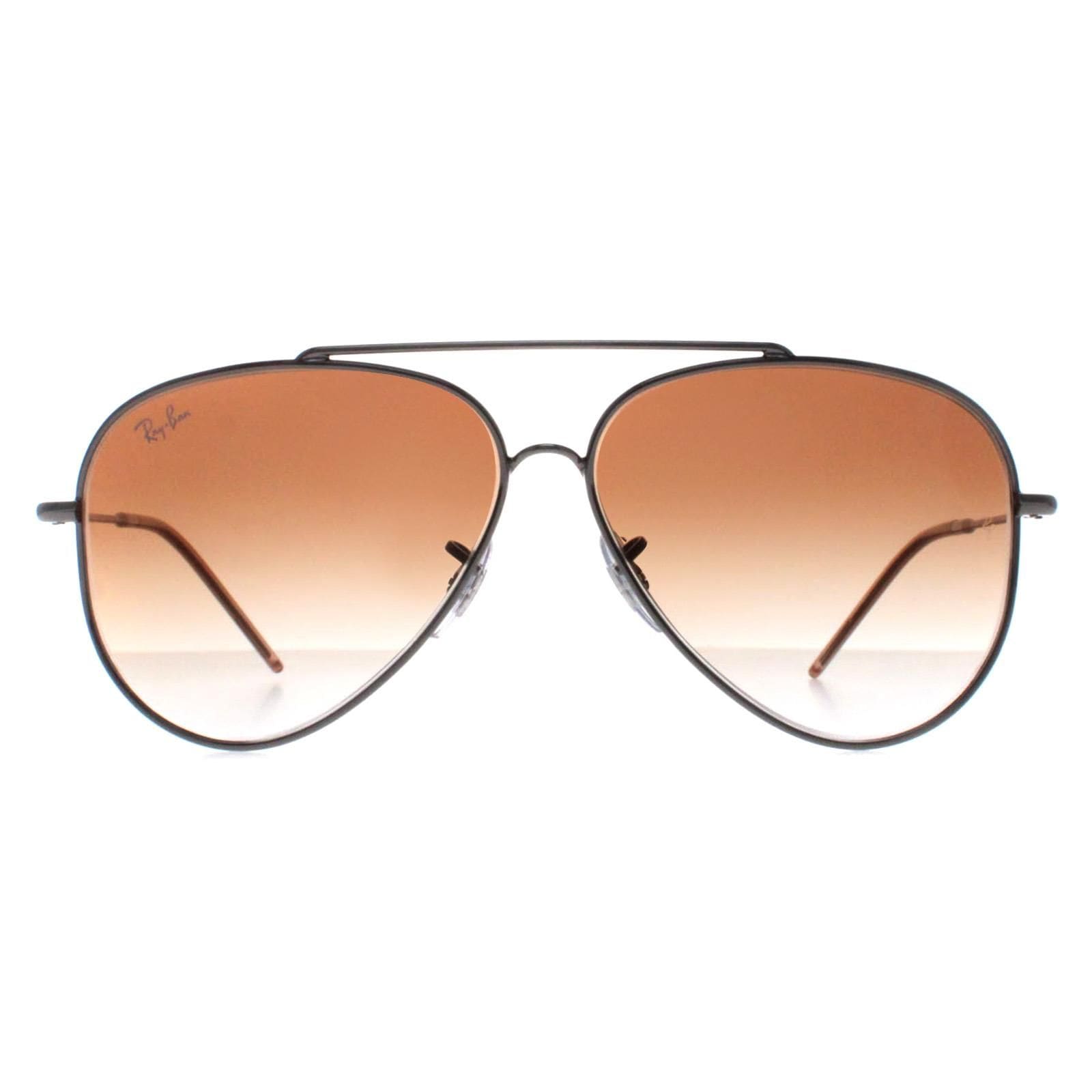 Ray-Ban Aviator Gunmetal Brown Gradient RB0101S Aviator Reverse image 1