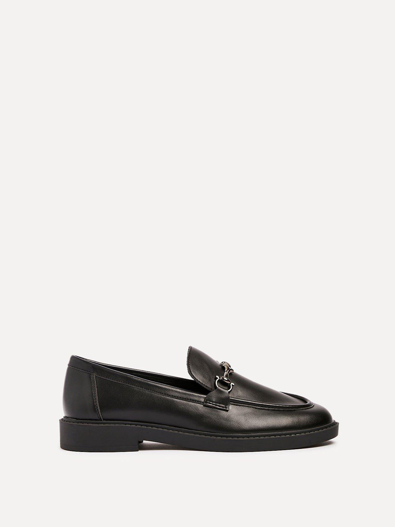Linzi Elite Black Faux Leather Loafer image 1