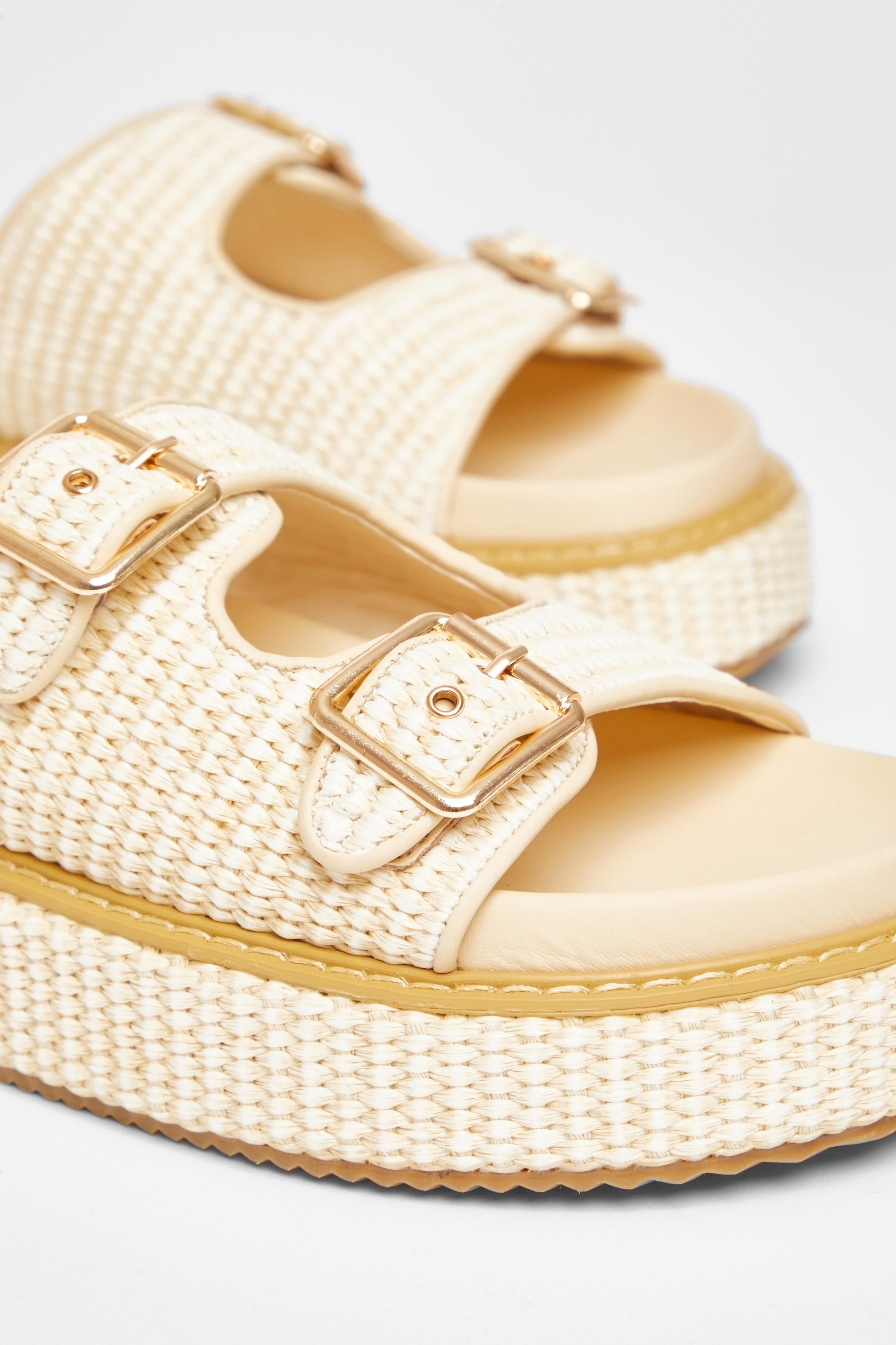 Quiz Nude Double Buckle Flatform image 4