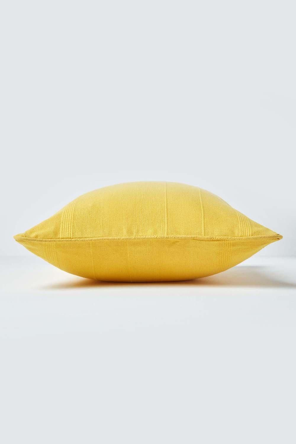 Homescapes Cotton Rajput Ribbed Cushion Cover image 2