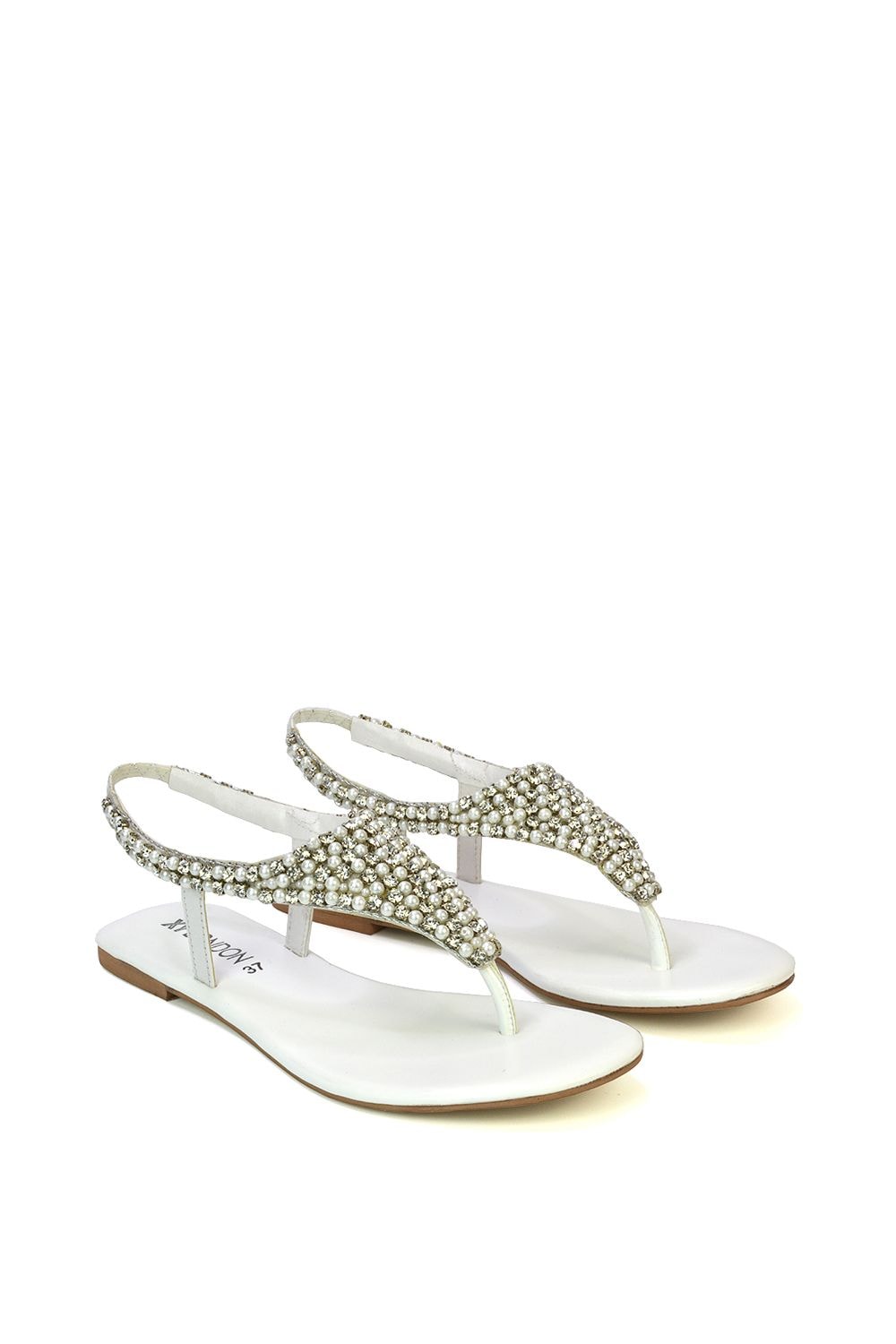 XY London 'Lauren' Embellished Toe Post Flat Sandals image 4