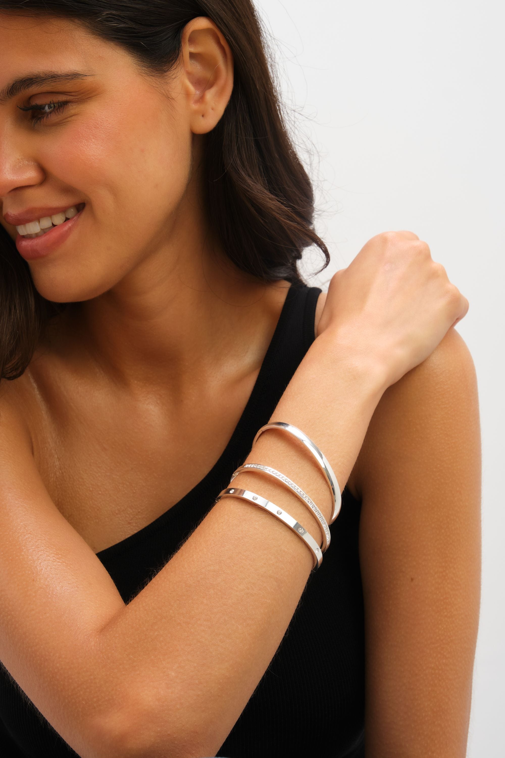 Jon Richard Waterproof Silver Plated Polished Bangle image 2