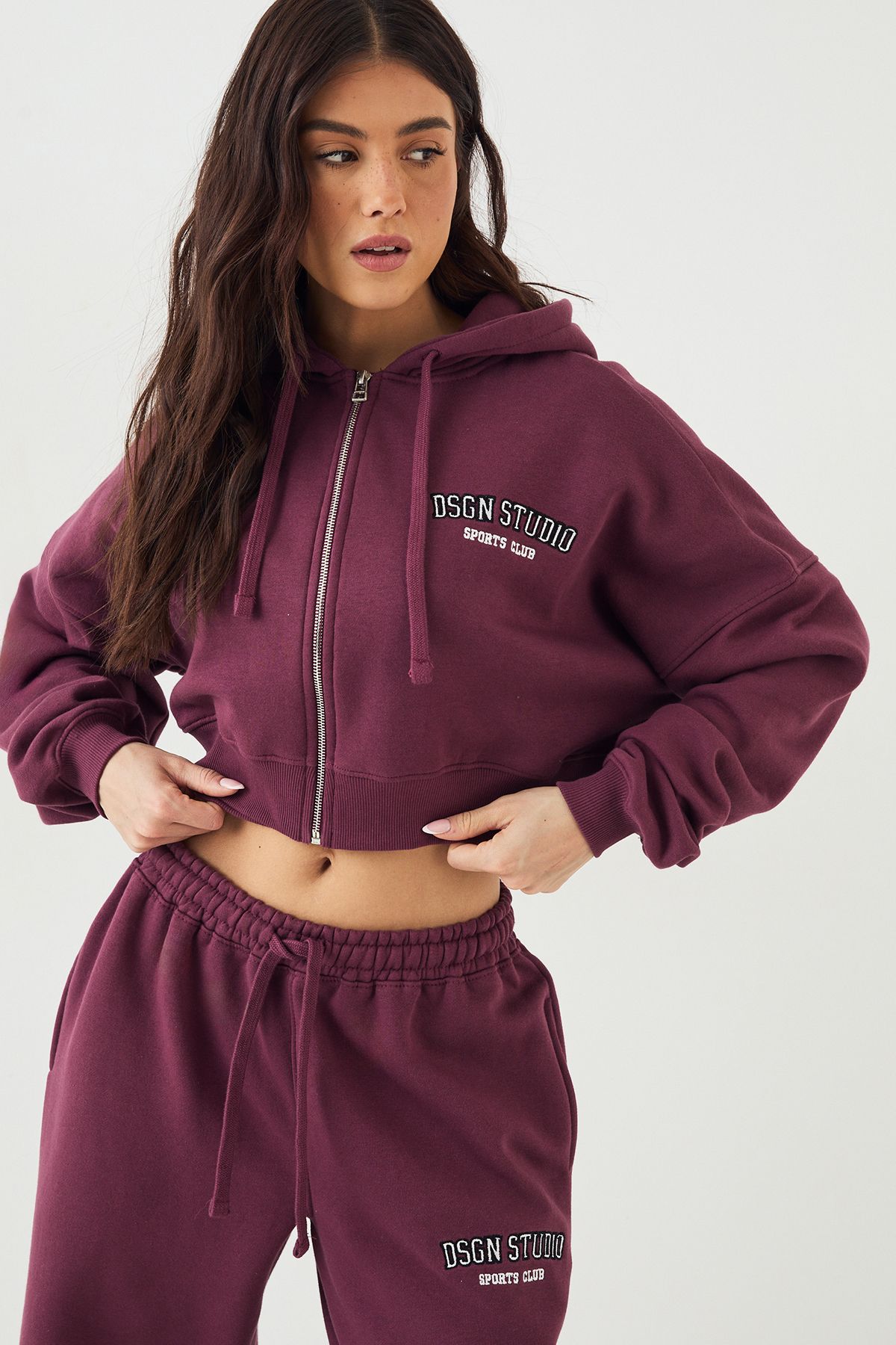 DSGN Studio DSGN Studio Applique 3 Piece Tracksuit Plum image 3