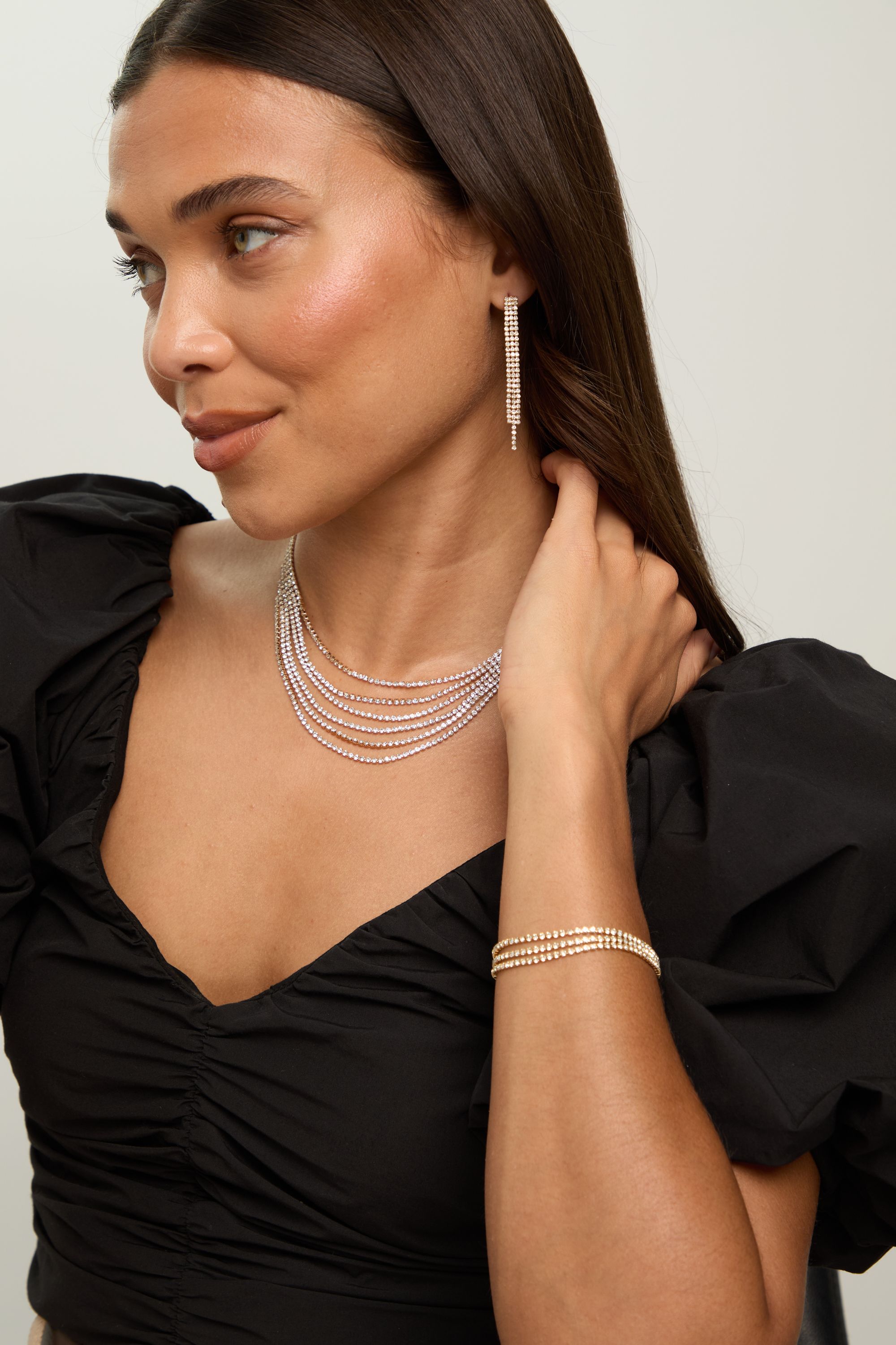 Mood Mood Gold Crystal Multirow Three Piece Set image 3