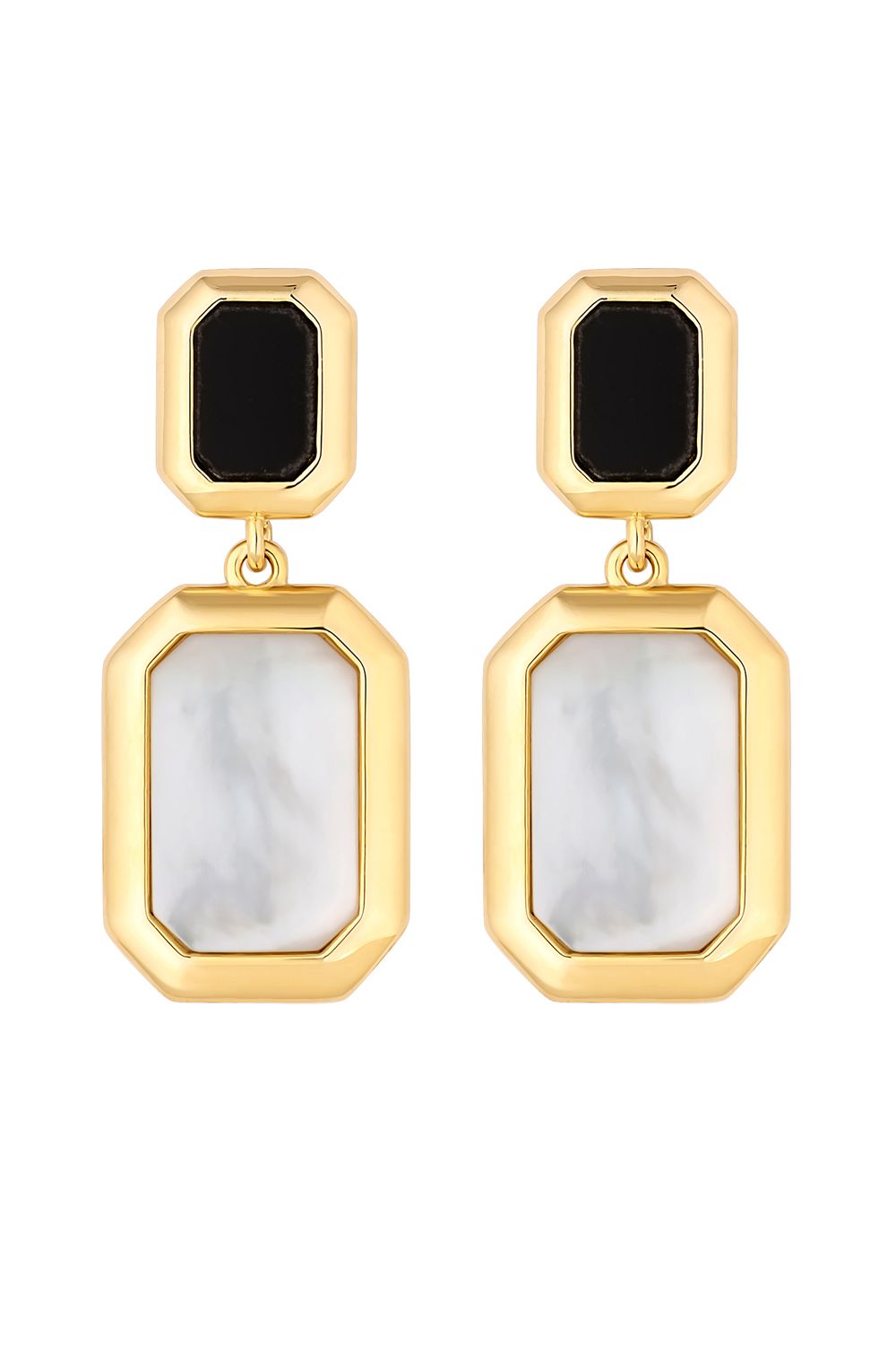 Jon Richard Gold Plated Monochrome Drop Earrings image 3