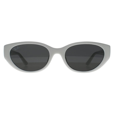 Ray-Ban Oval Polished White Dark Grey RB4457D Bio Based